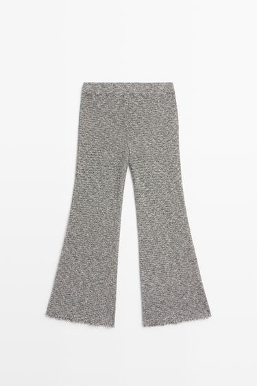 Flowing pants with flecked finish and total look — GREY MARL 2