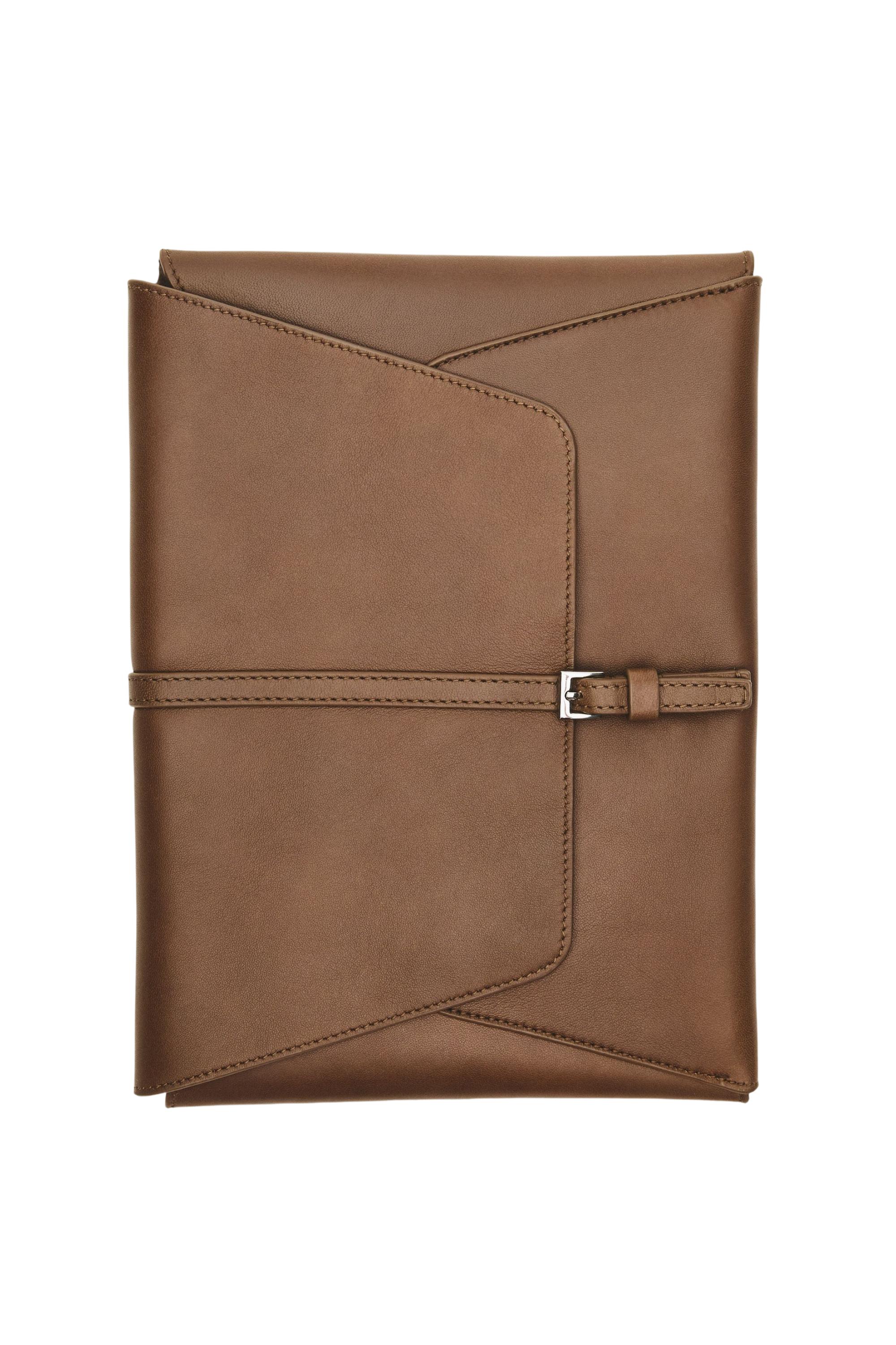 Nappa leather iPad case — MOLE BROWN