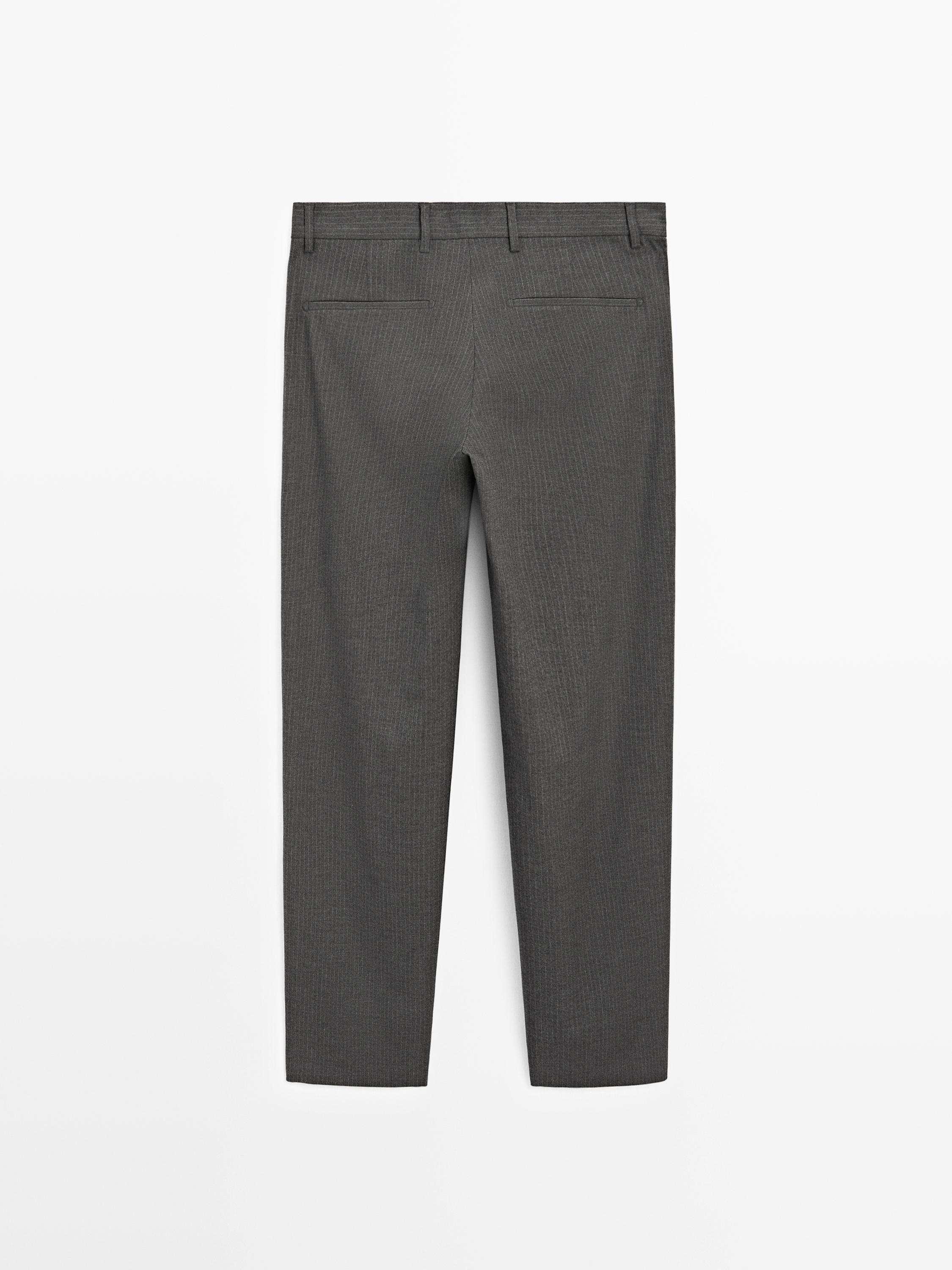 Relaxed fit pinstripe trousers