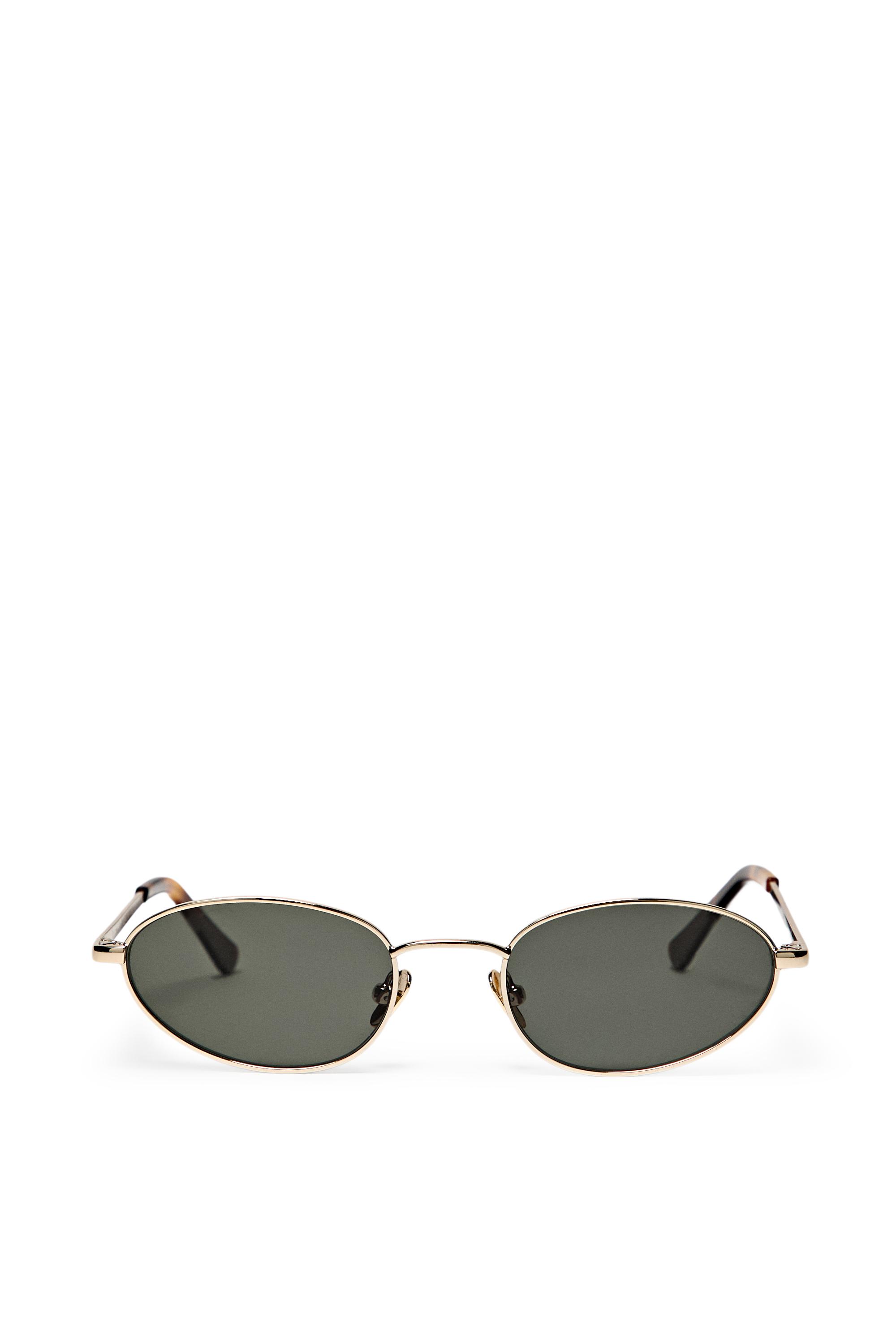 Oval metal sunglasses — GOLDEN