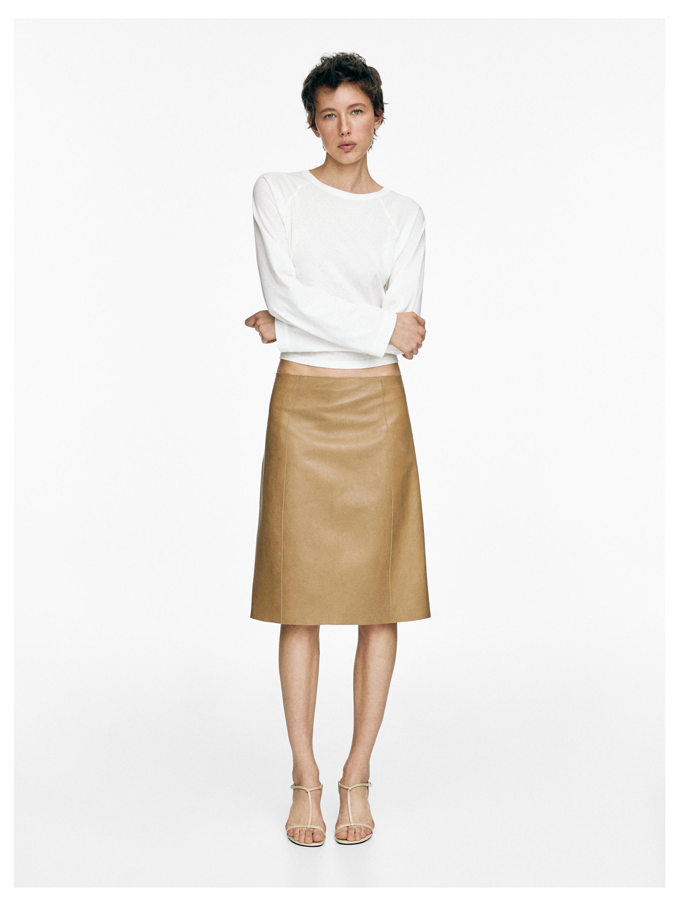 Mini suknja od napa kože