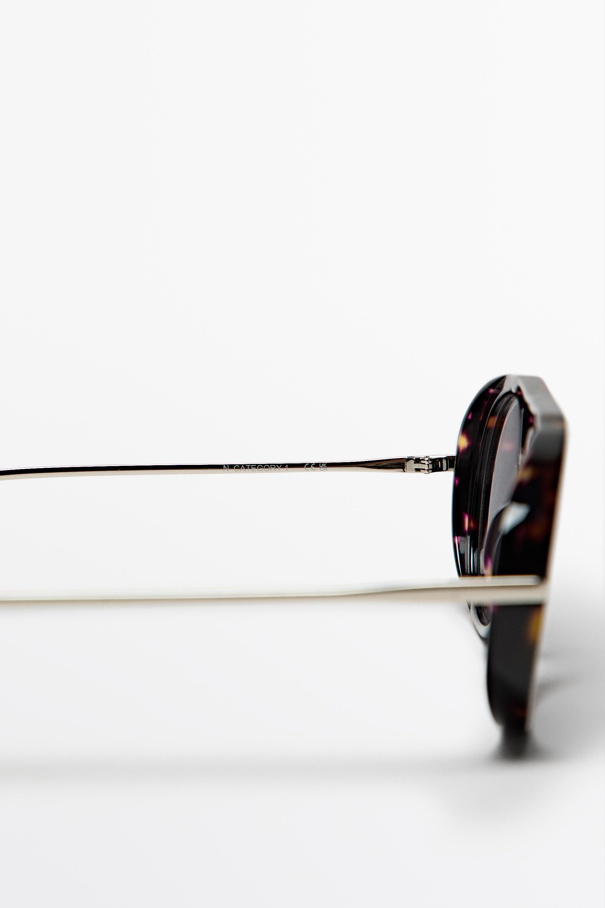 Tortoiseshell-effect aviator glasses — BLUE