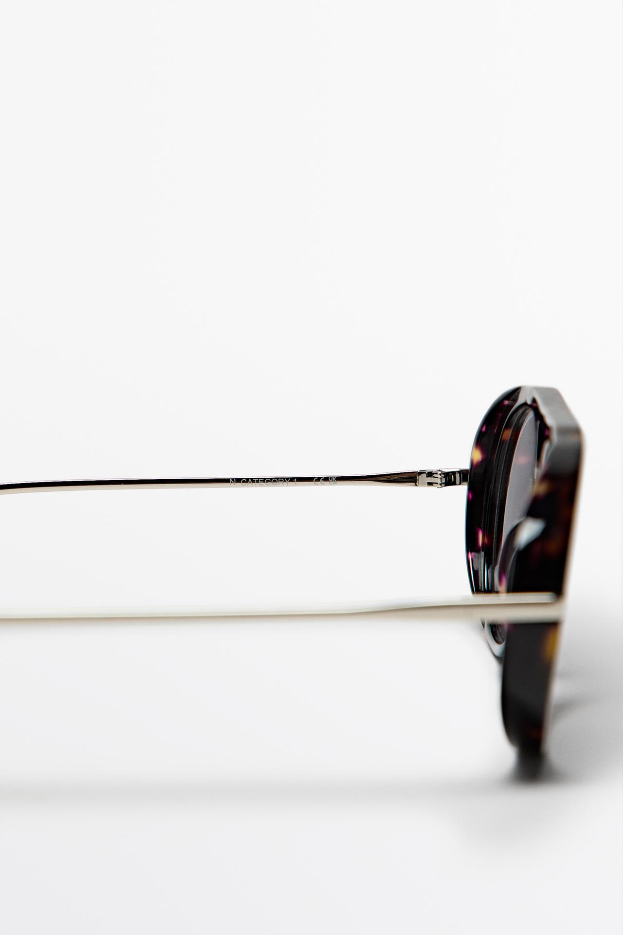 Tortoiseshell-effect aviator glasses — BLUE