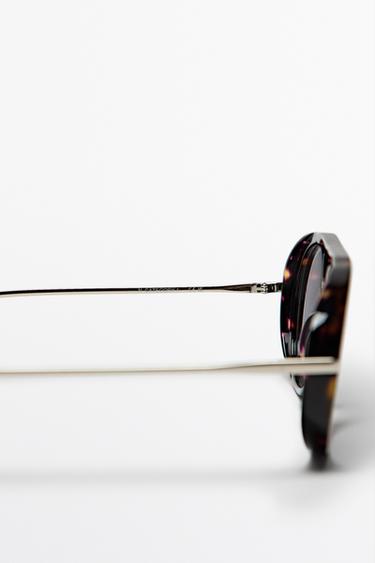 Tortoiseshell-effect aviator glasses — BLUE 5