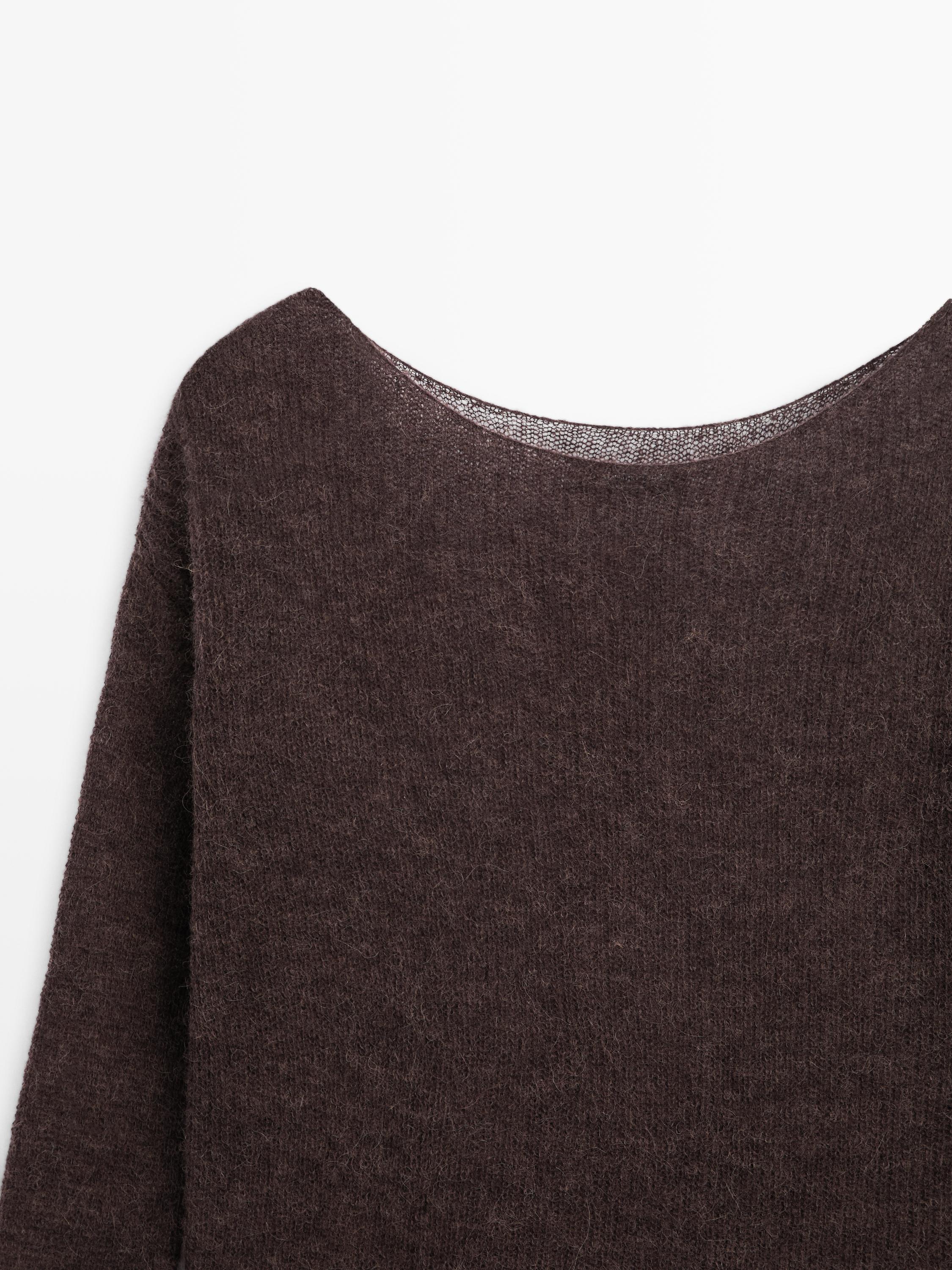 羊駝毛和羊毛混紡針織衫