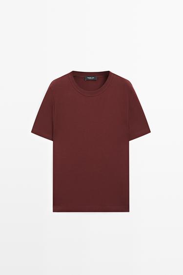 100% cotton short-sleeve T-shirt — MAROON 2