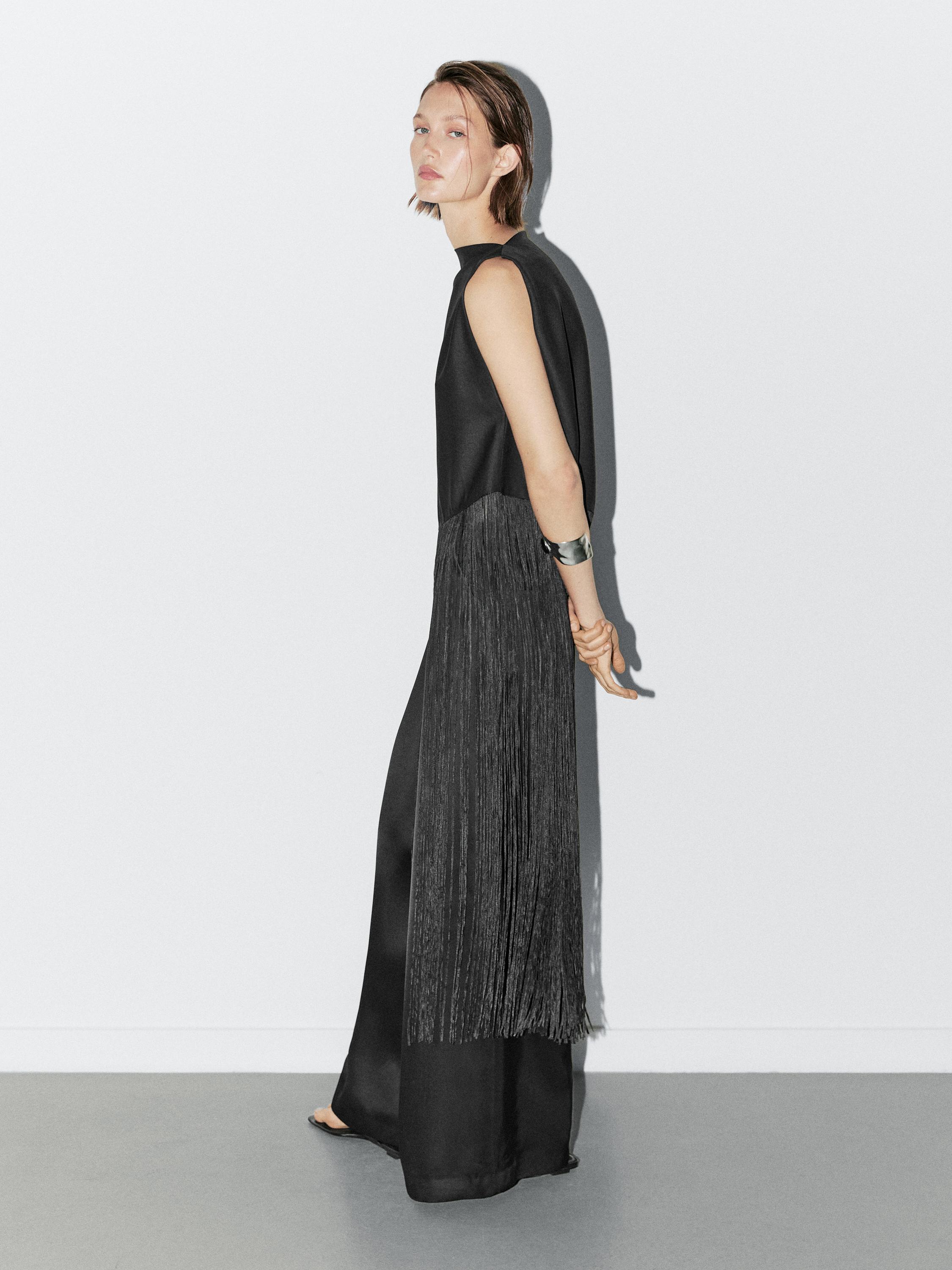 Long top with fringe detail - STUDIO
