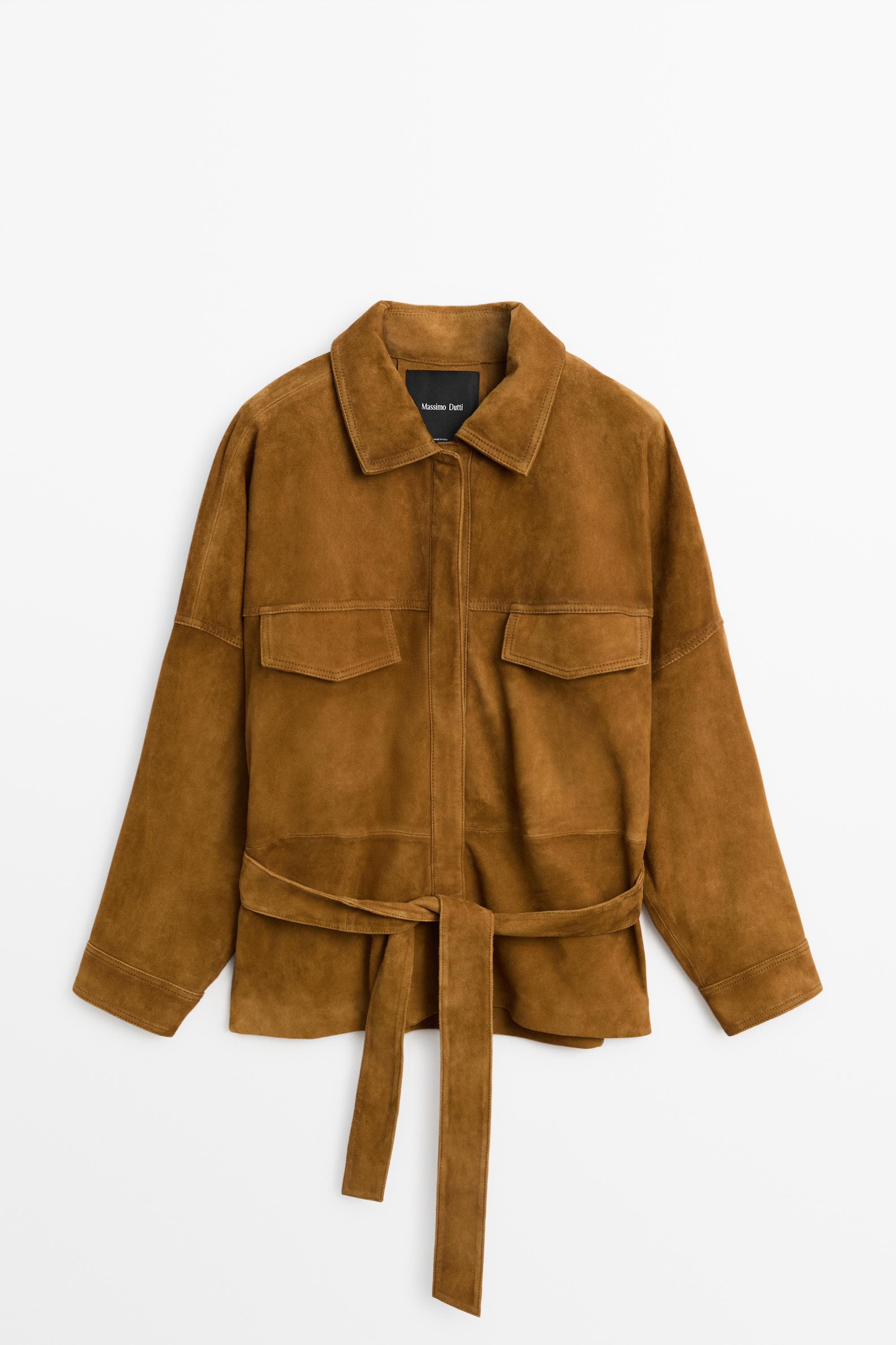 Suede leather jacket