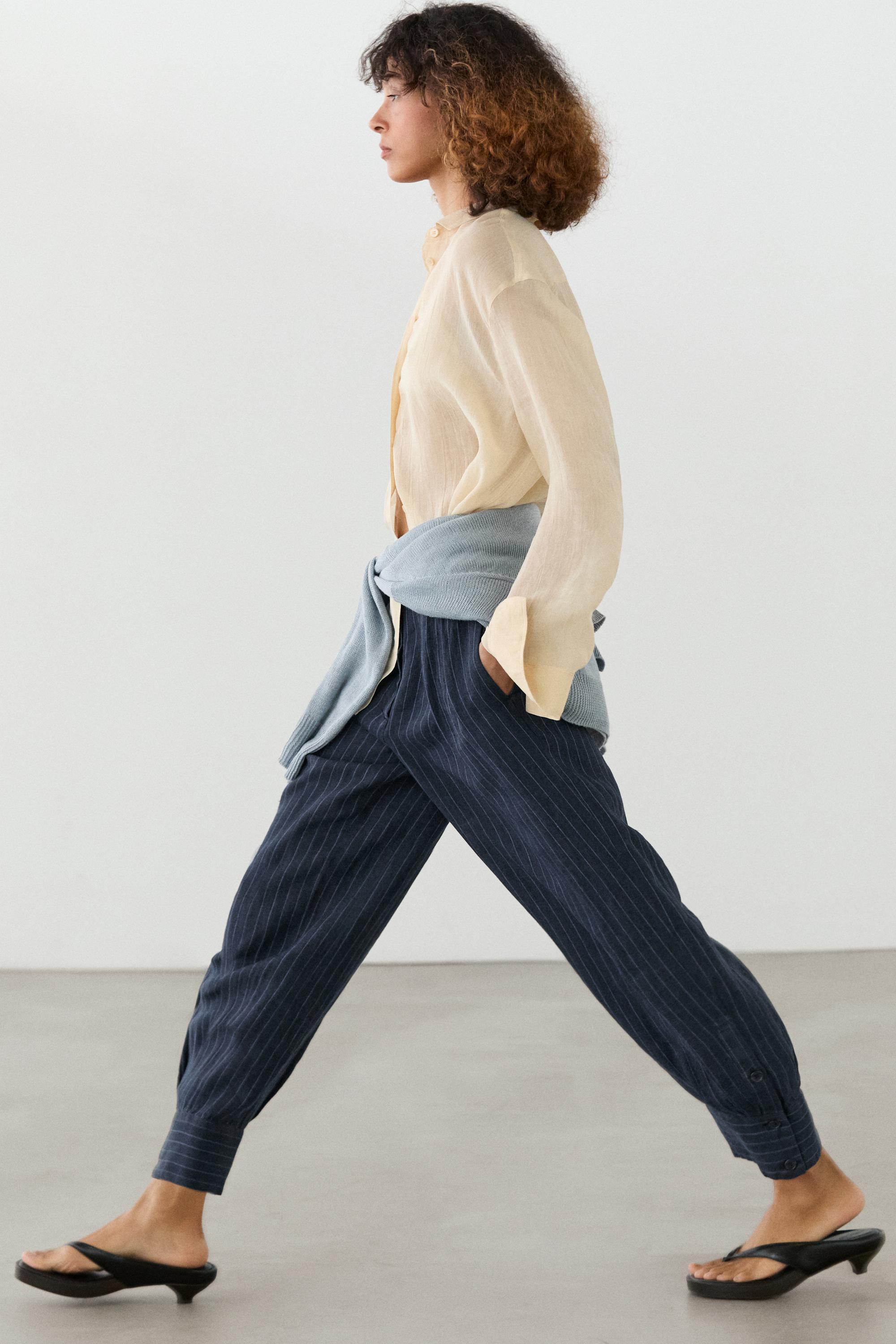 Flowing 100% linen shirt — YELLOW