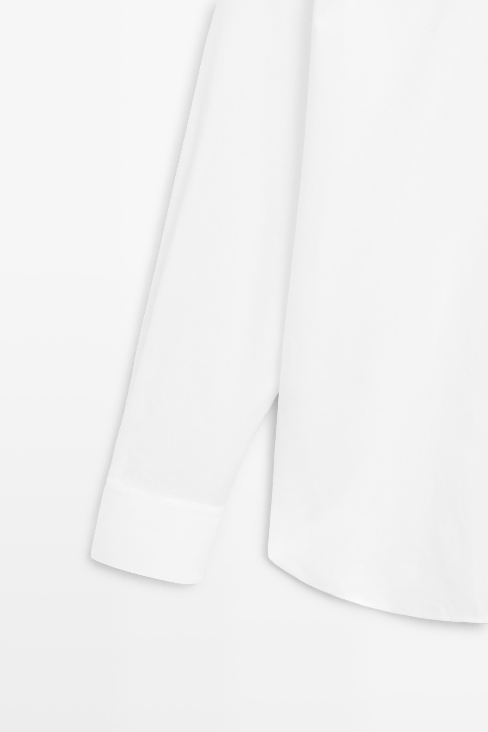 Regular fit 100% cotton shirt — WHITE