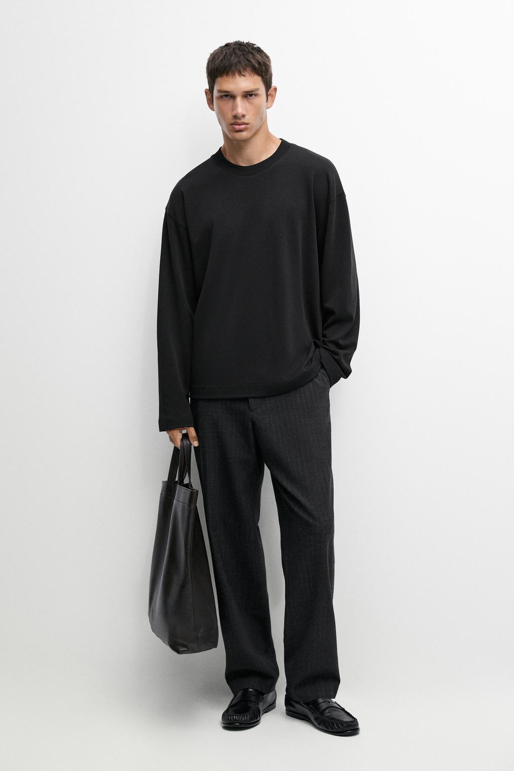 Massimo Dutti 100% pambıq uzunqol boxy T-shirt