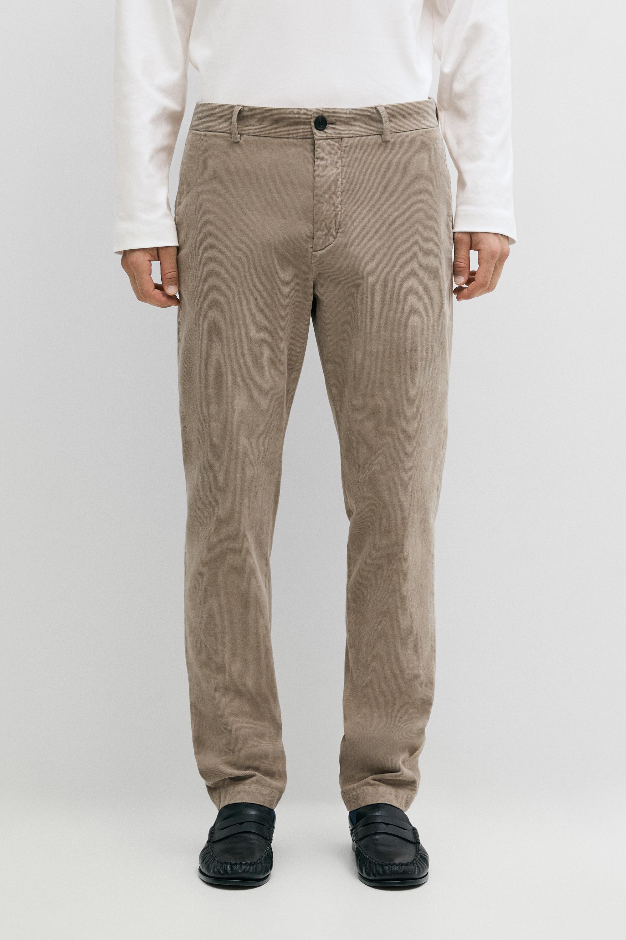Slim fit corduroy pants