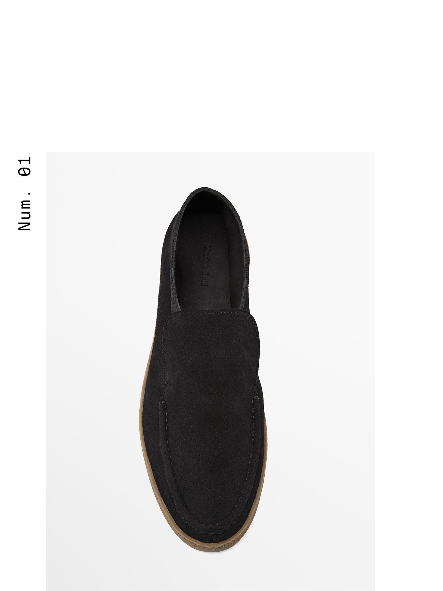 Split leather boot-style shoes