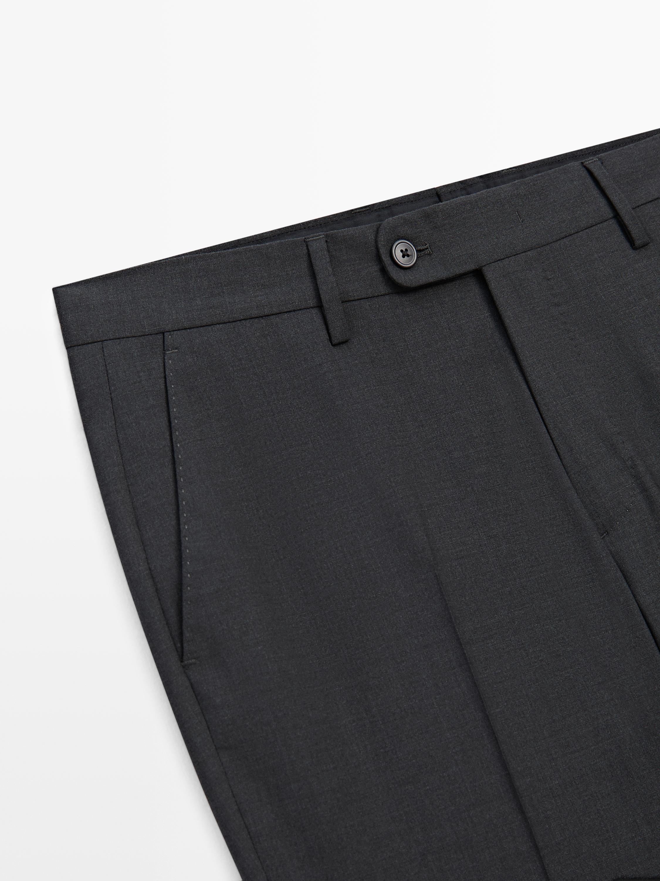 Cold wool suit trousers — CHARCOAL