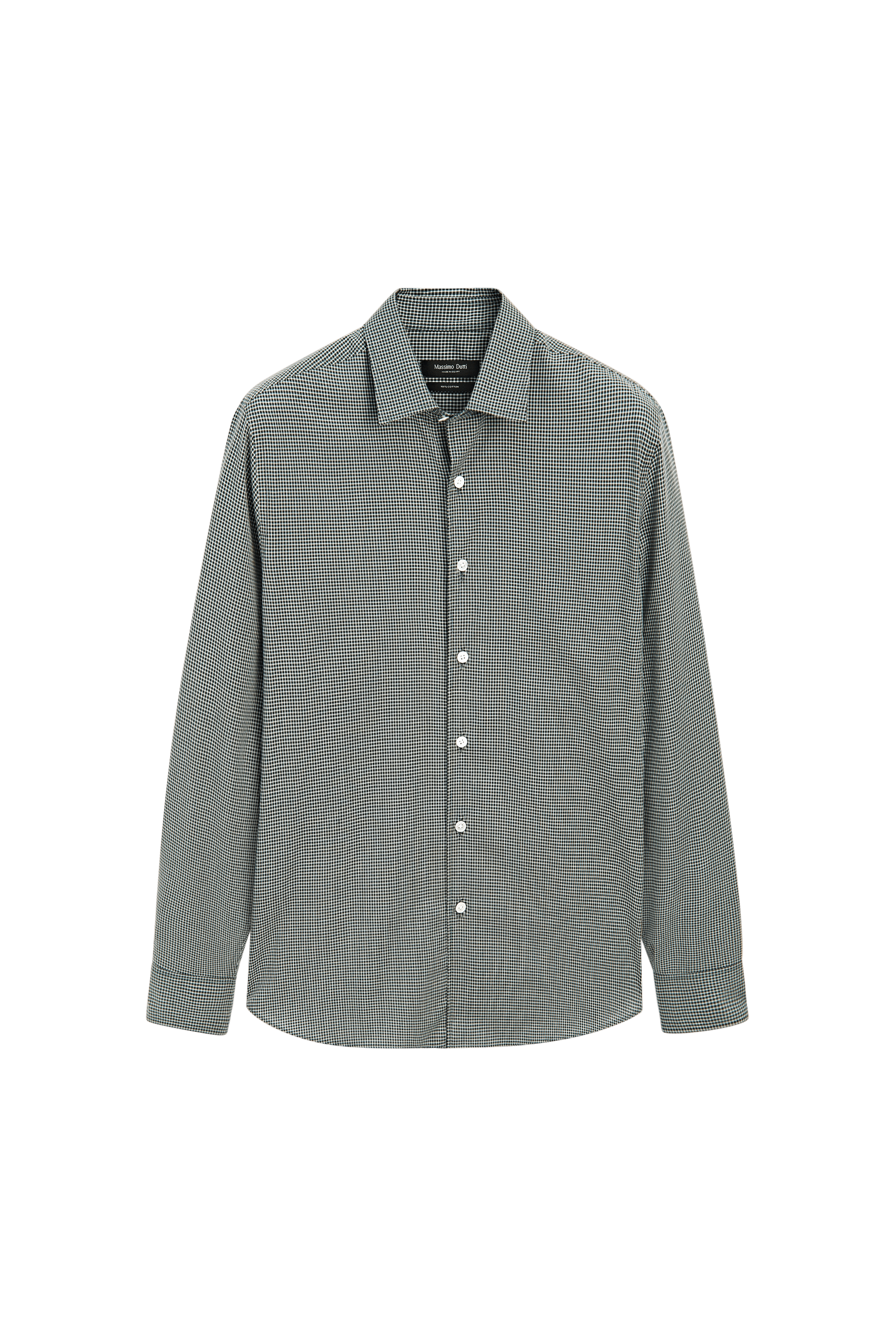 Massimo Dutti Regular fit %100 pamuklu ekose gömlek