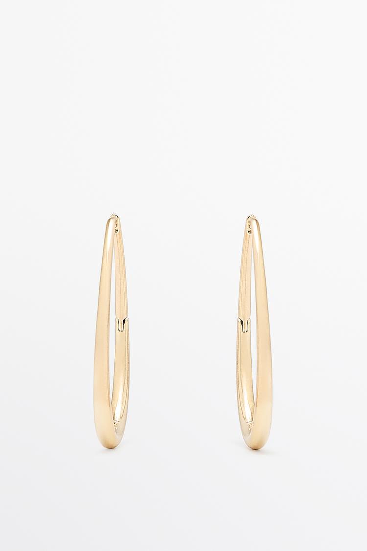 Oval hoop earrings — GOLDEN