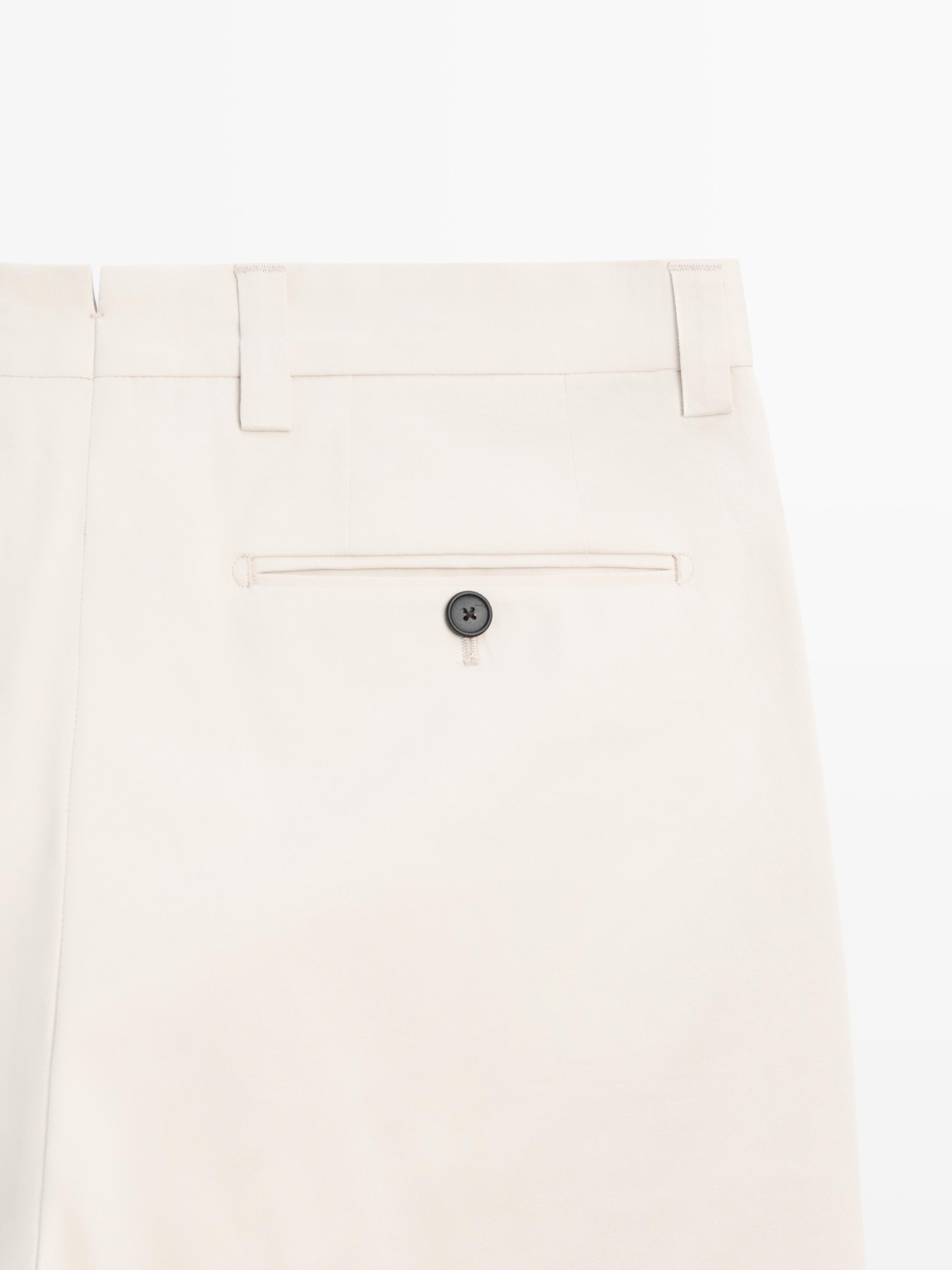 Tailored fit barrel trousers — BEIGE