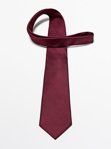 100% silk textured tie — MAROON 4