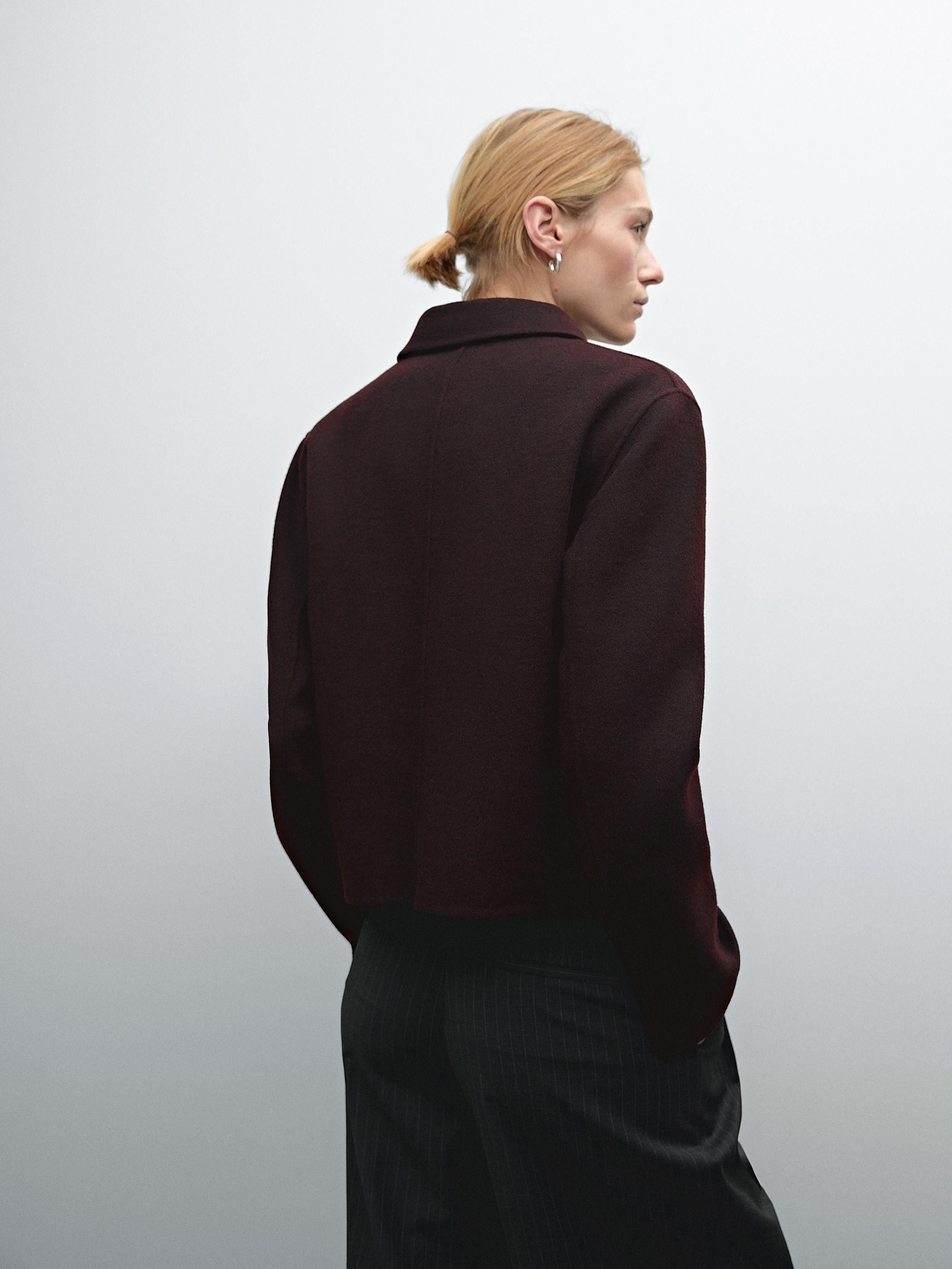 Short wool blend jacket
