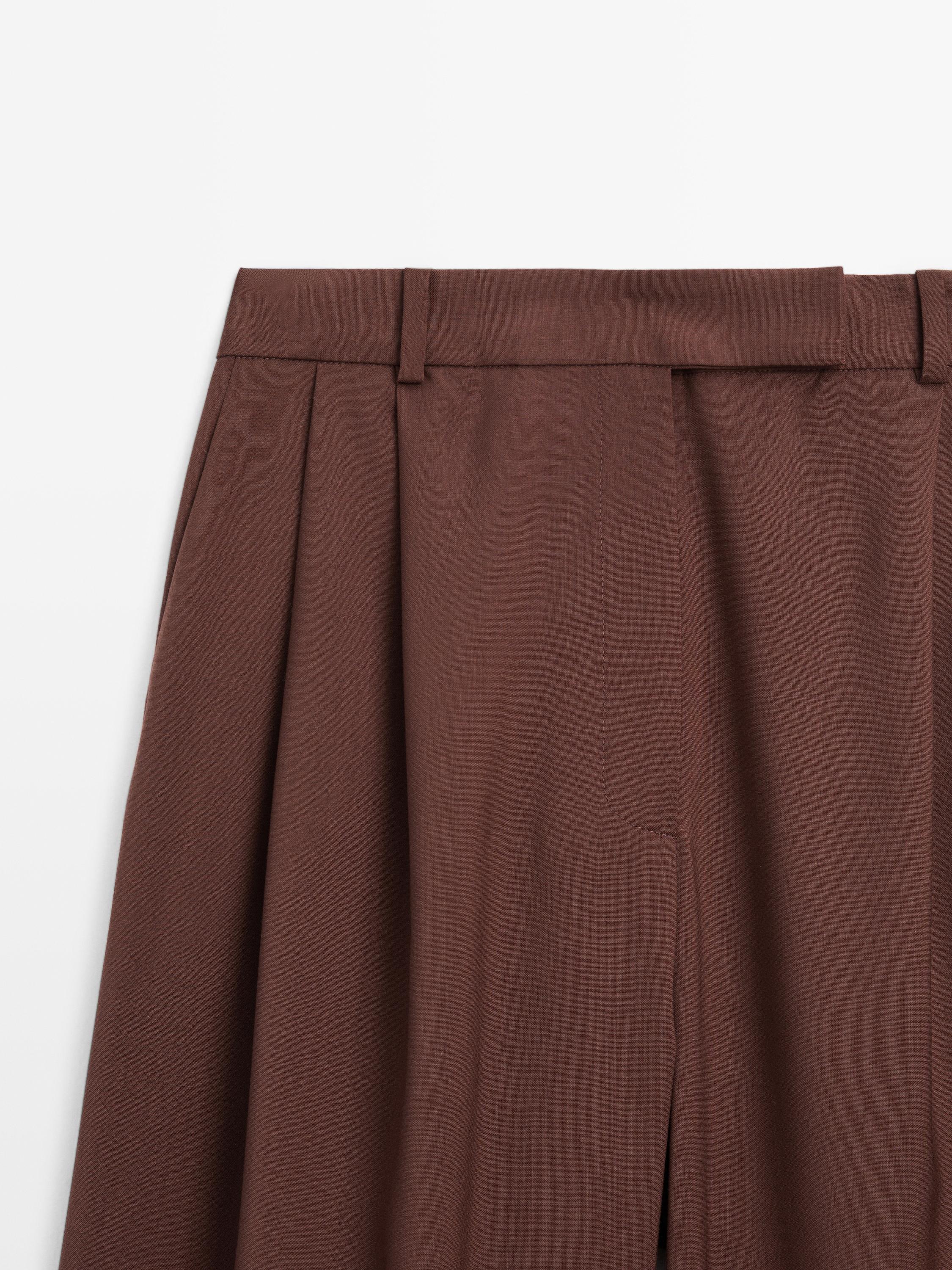 Pantalón ancho doble pinza - STUDIO