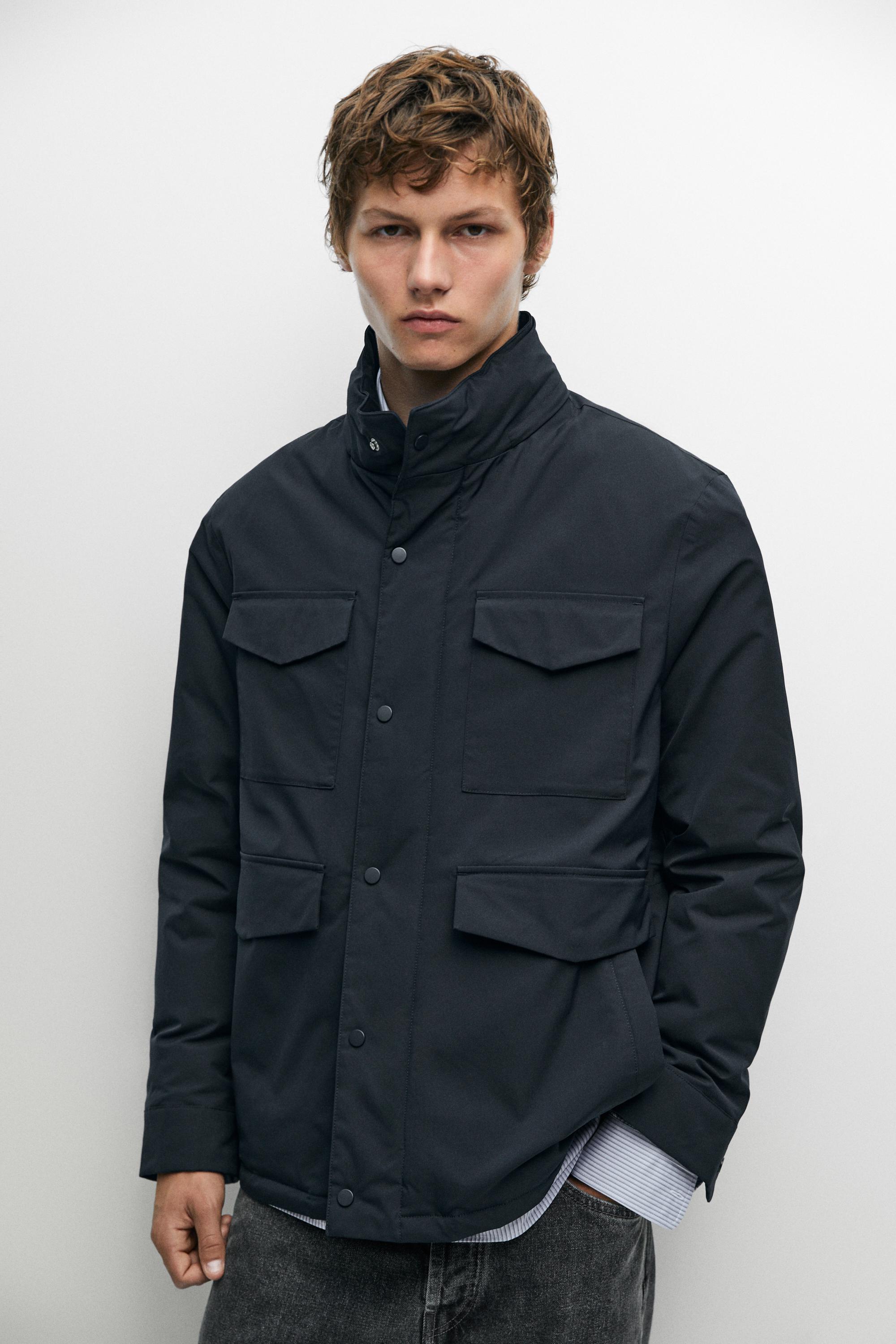 Down jacket with pocket details