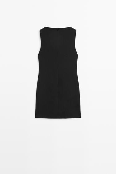 Boat neck mini dress — BLACK 6