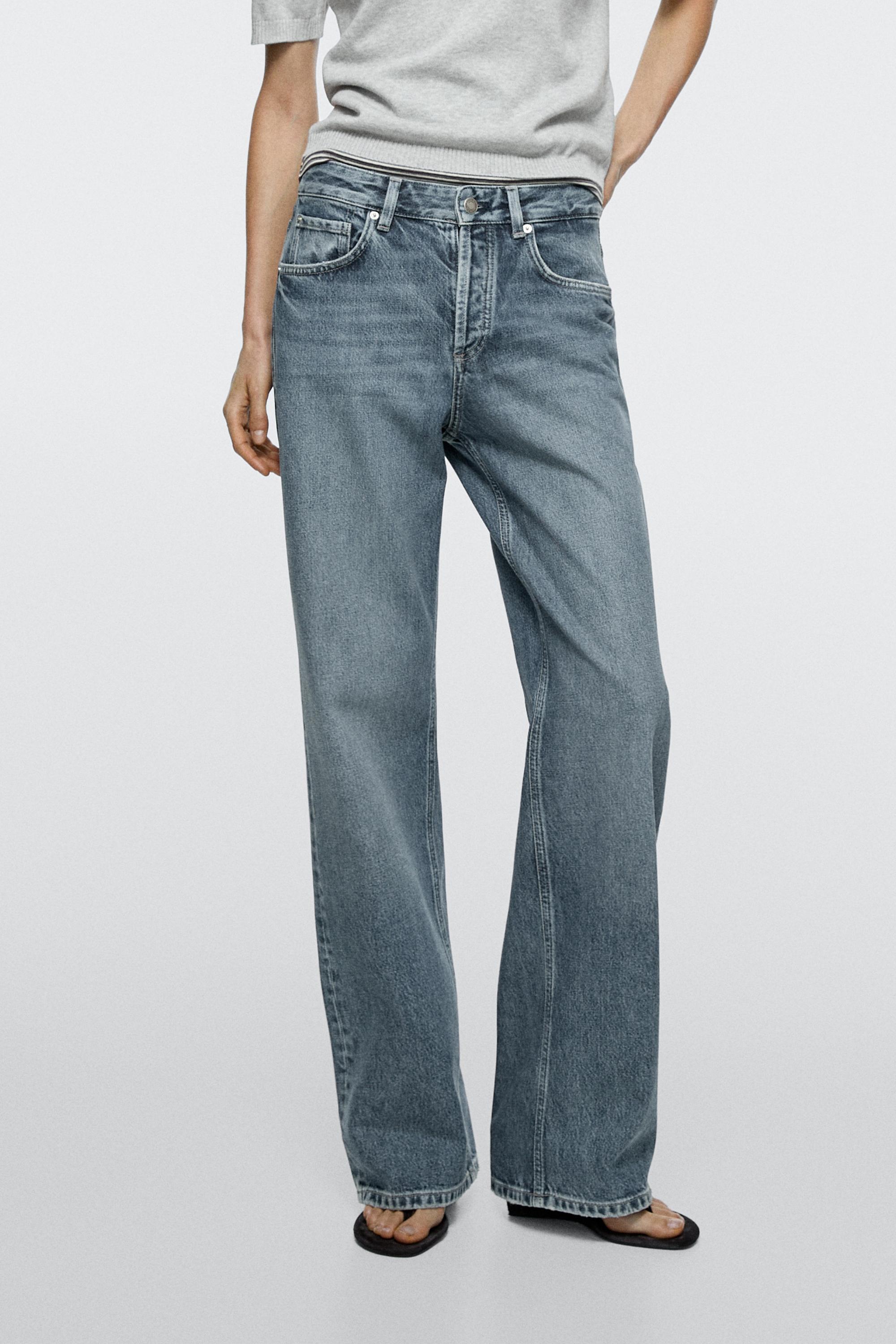 Mid-rise wide-leg jeans — Light Blue