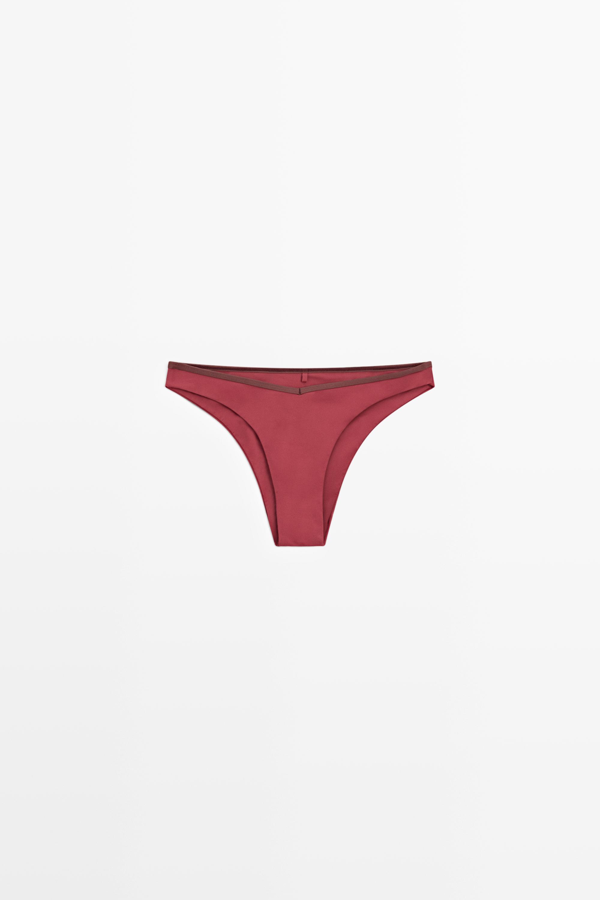 Contrast bikini bottoms — PINK