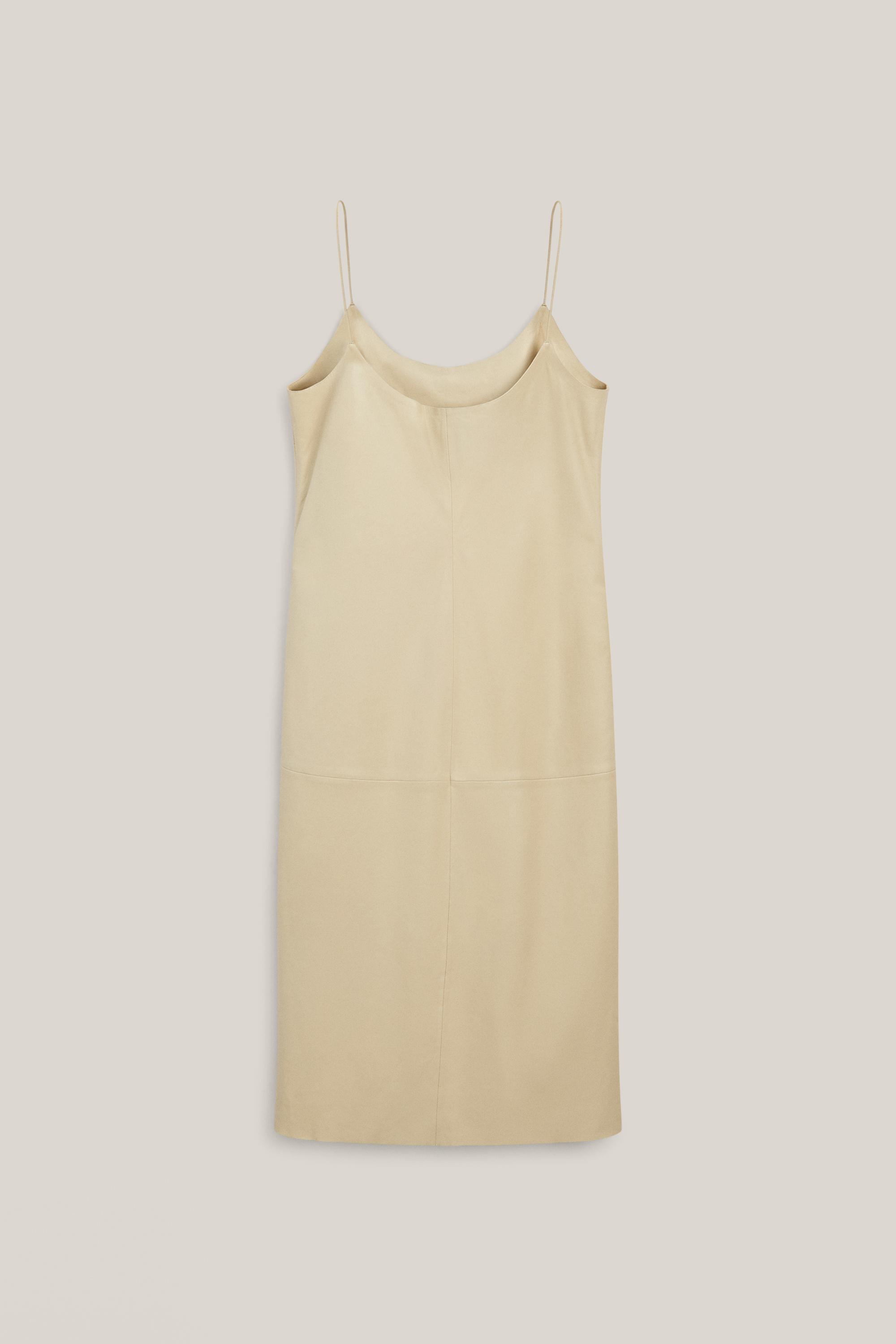 Nappa leather midi dress - LIMITED EDITION — Beige
