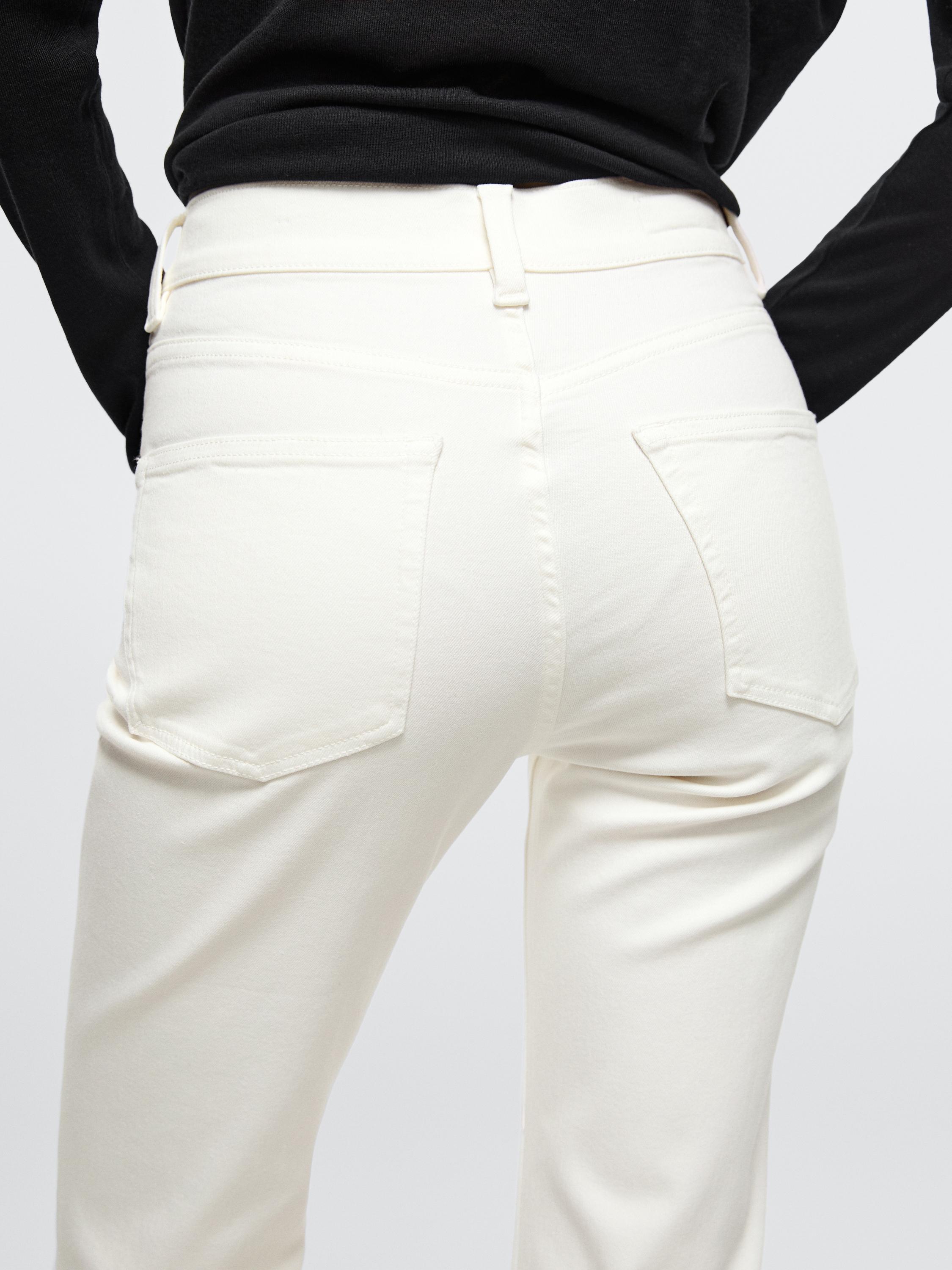 Skinny flare fit jeans — Off white