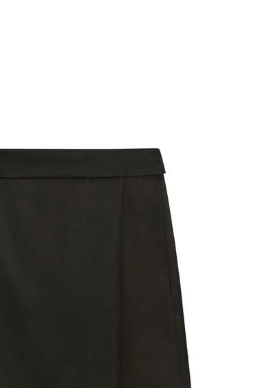 Flowing satin skirt with split detail - LIMITED EDITION — DARK GREEN 6