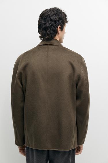 100% cashmere double fabric overshirt — Greyish green 5