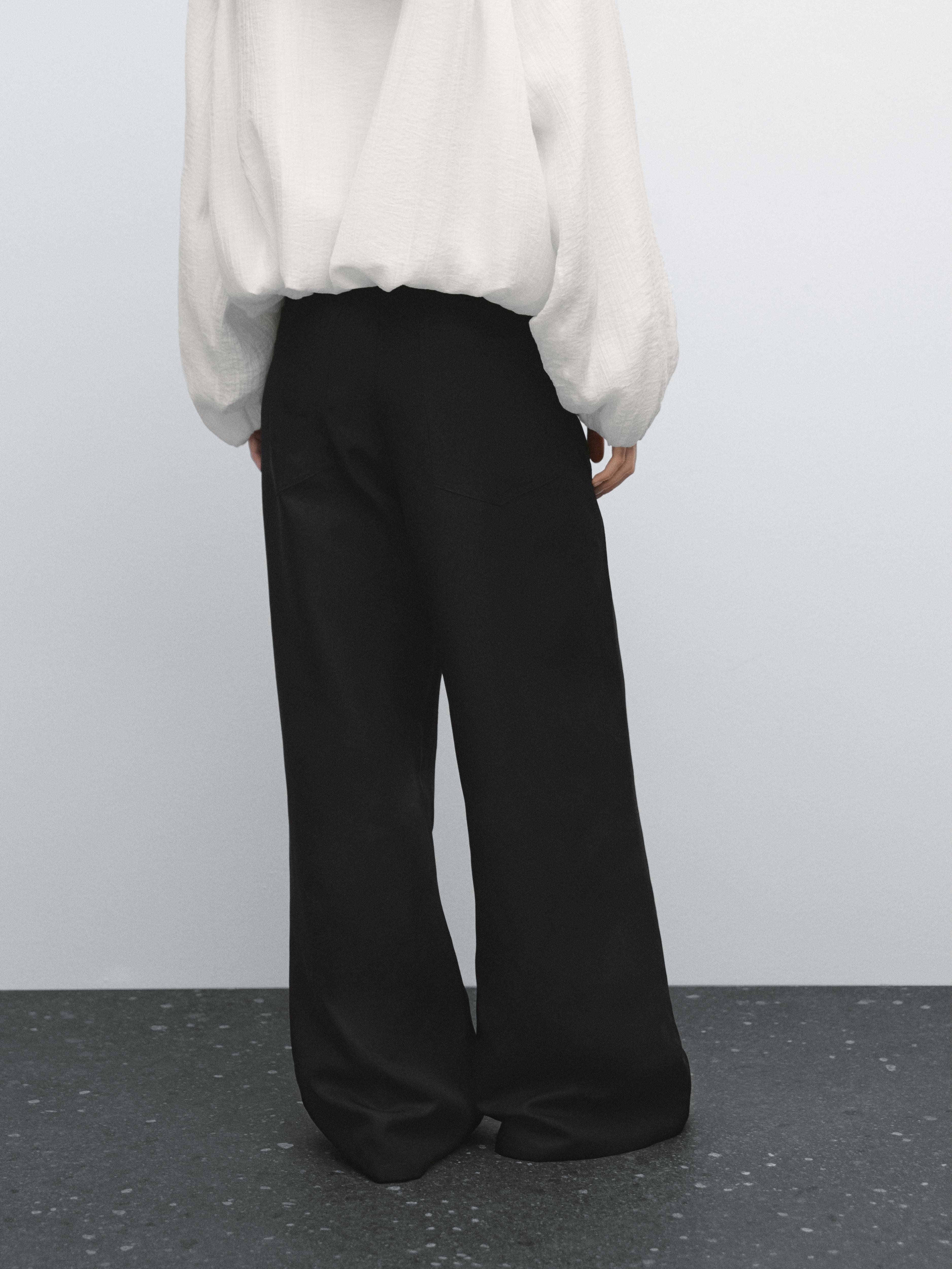 Pantalon palazzo lyocell
