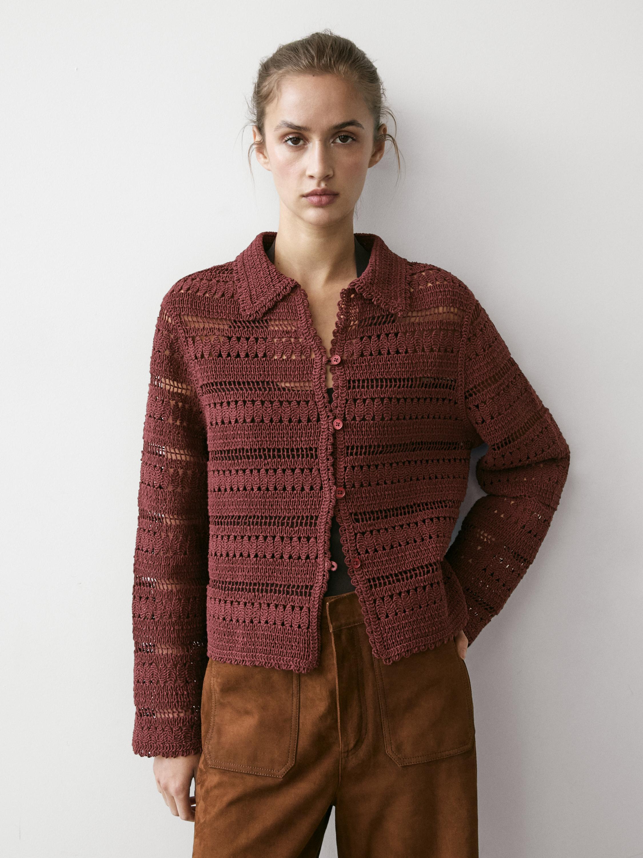 Cropped suede leather trousers with drawstrings — BROWN