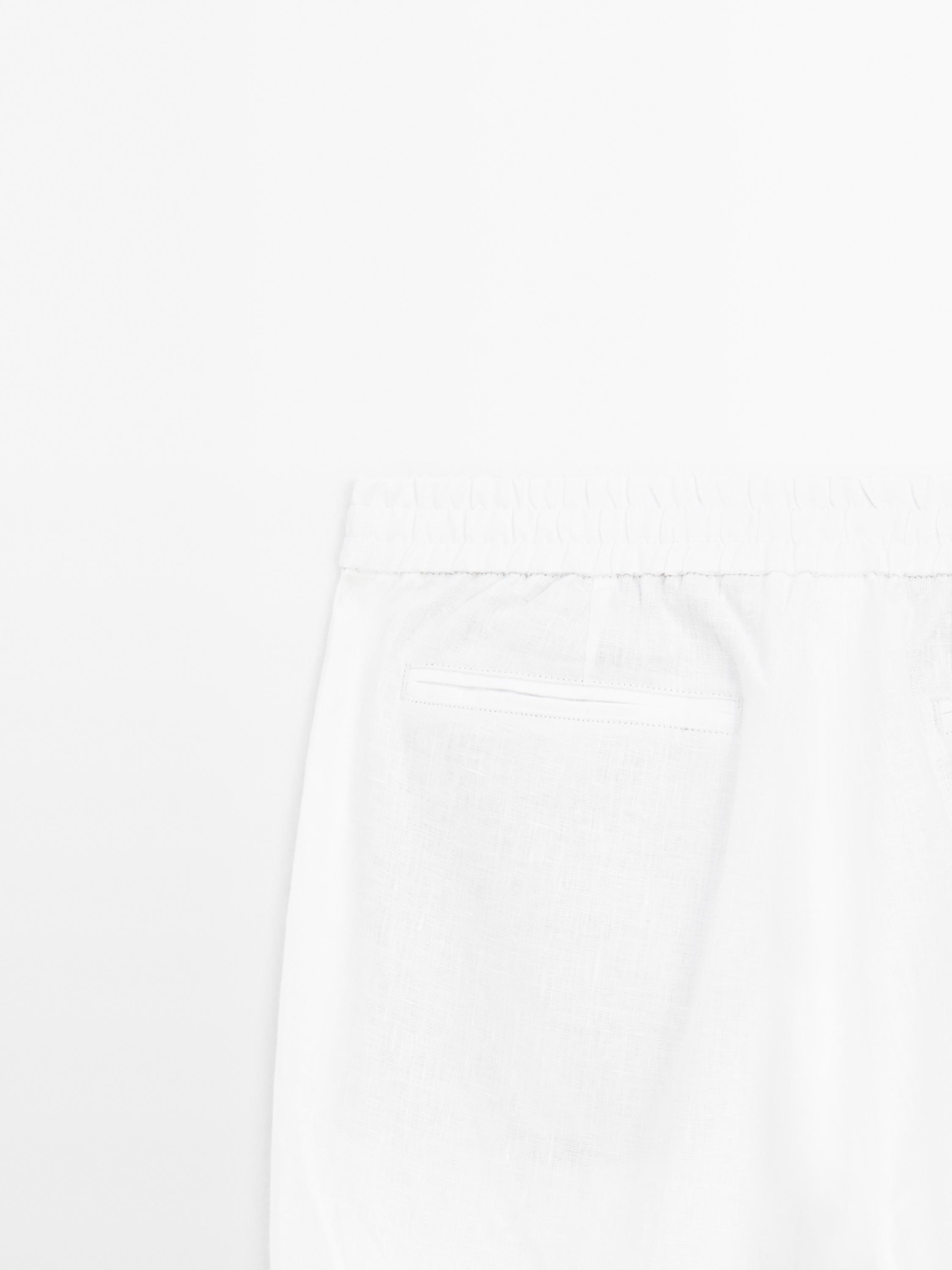 100% linen jogger trousers