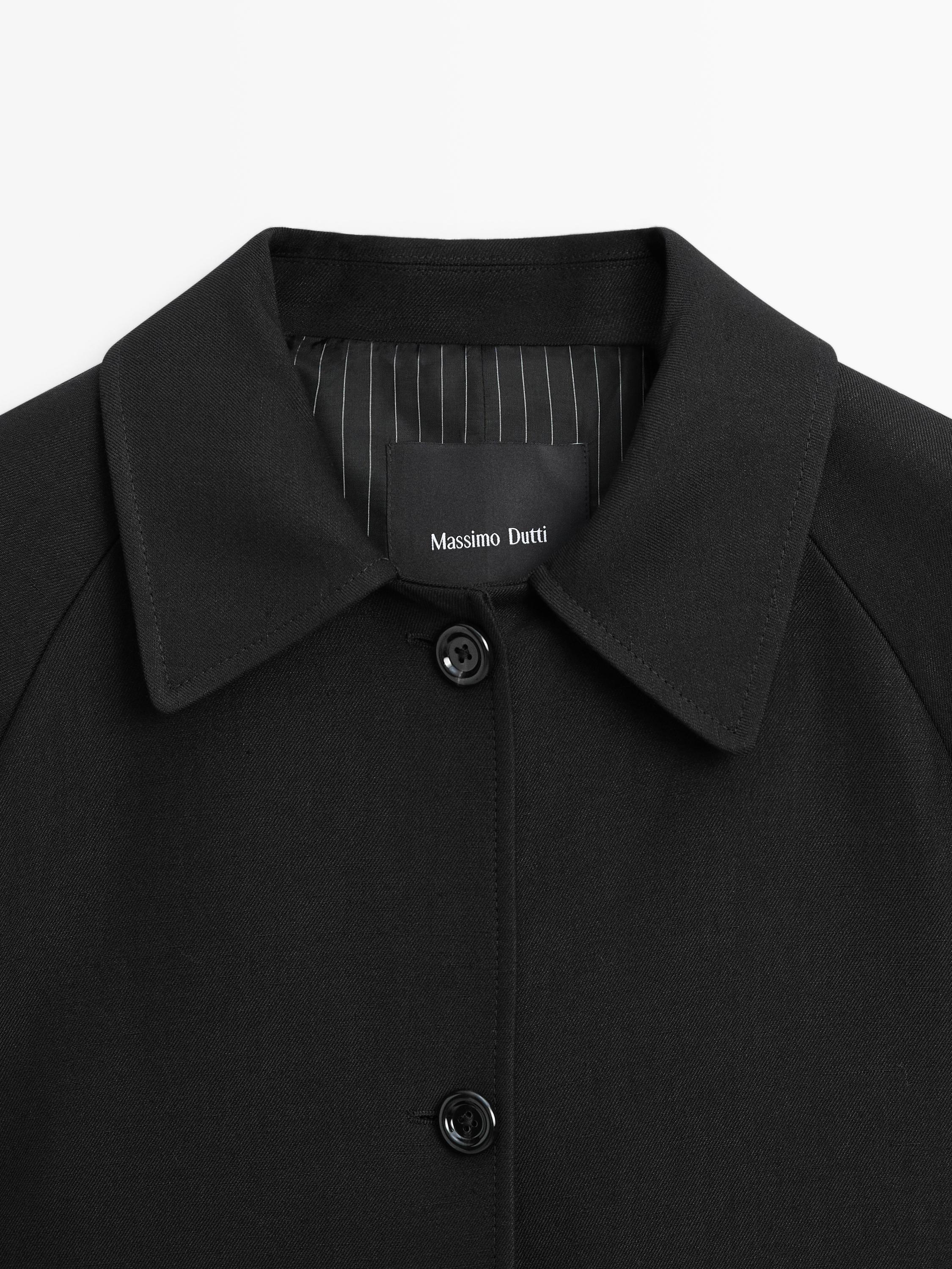 Long wool blend coat