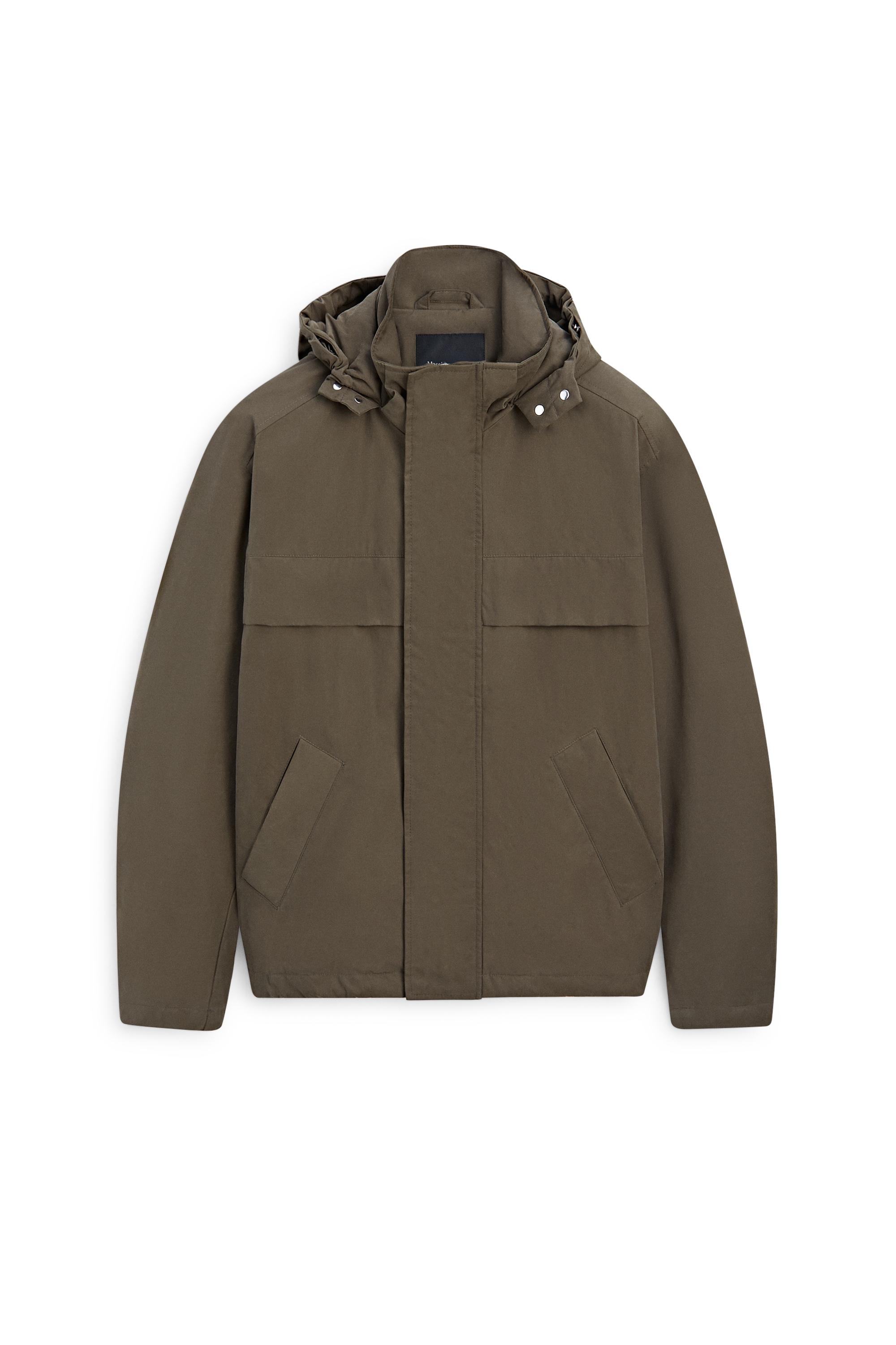 Massimo Dutti Kapüşonlu kısa şişme parka