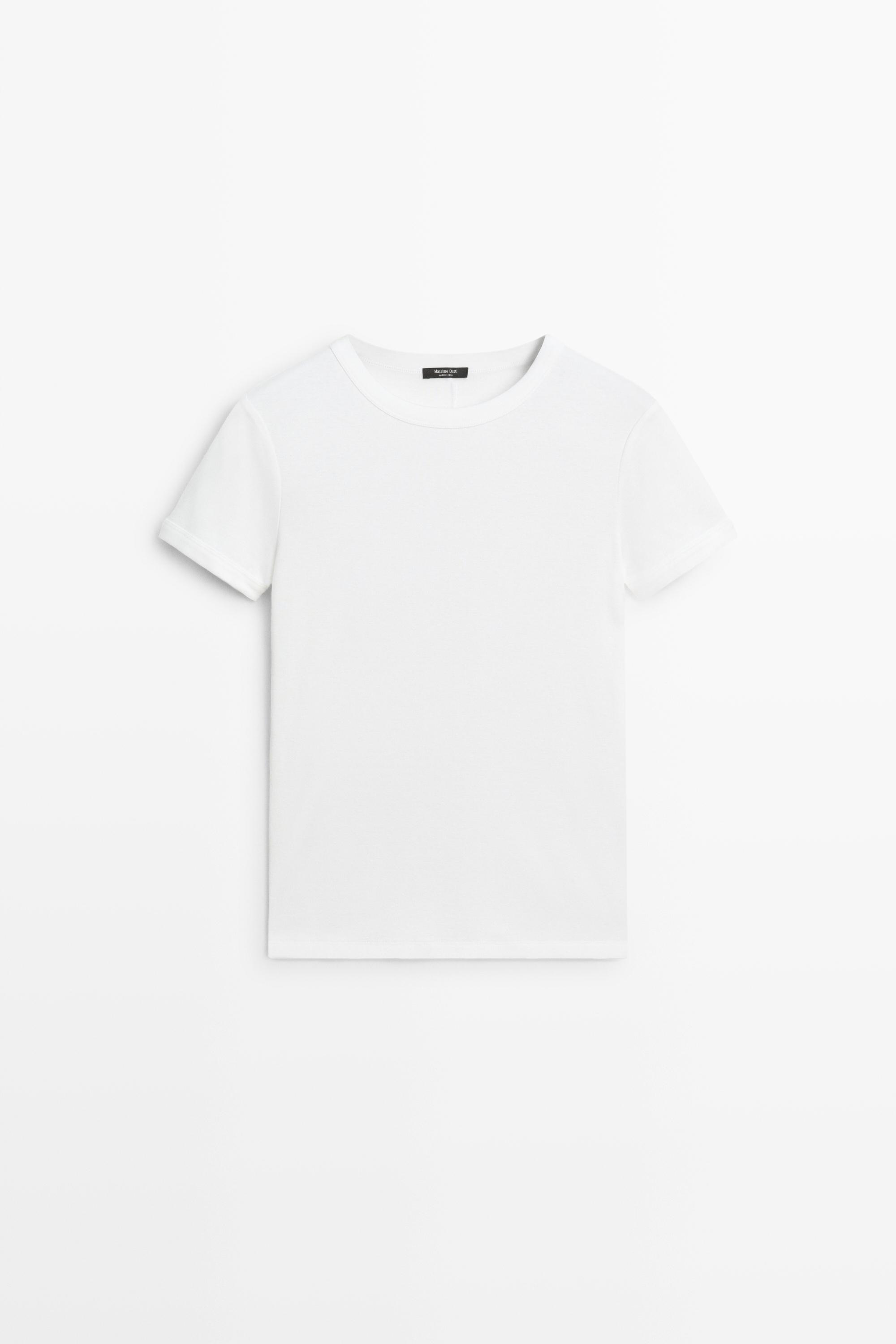 Ribbed short sleeve T-shirt