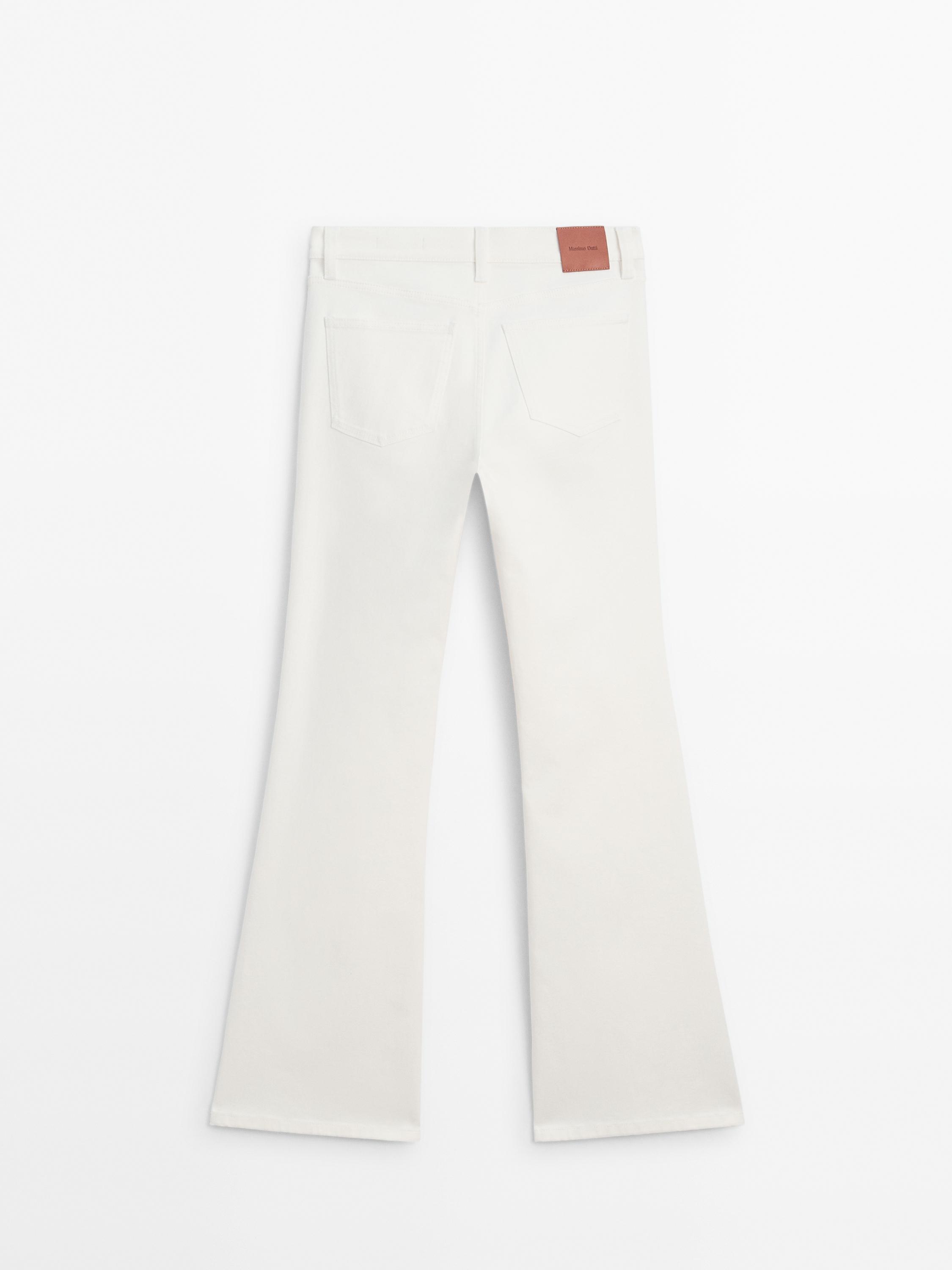High-waist skinny flared jeans