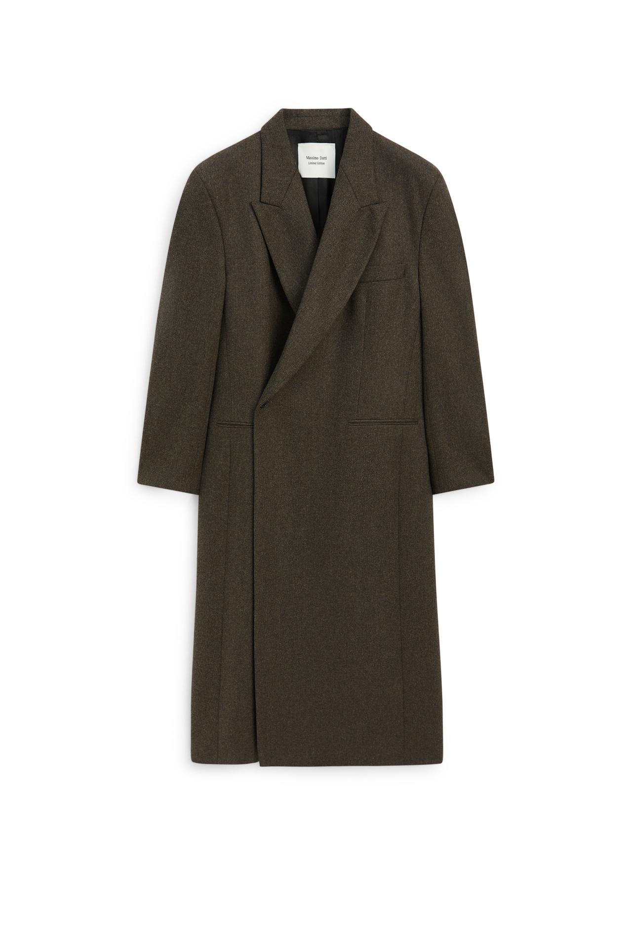 Oversize double-breasted long coat - LIMITED EDITION — OLIVE