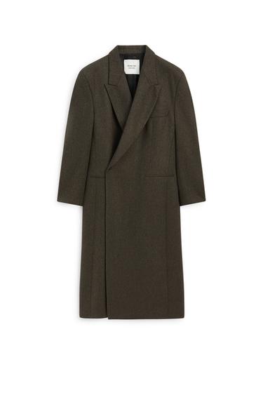 Oversize double-breasted long coat - LIMITED EDITION — OLIVE 5