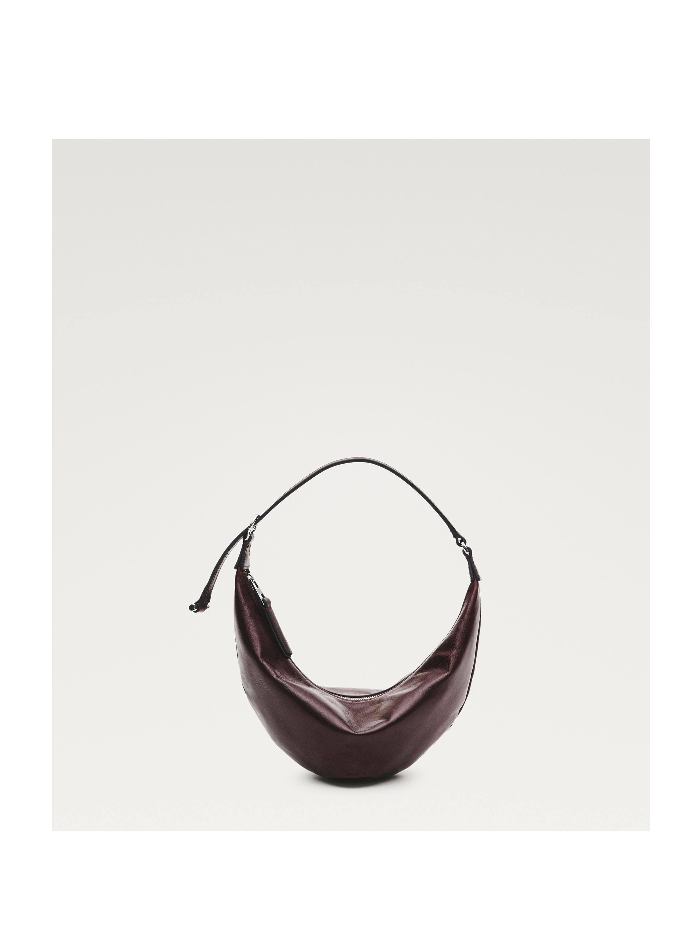 Nappa leather mini bag — BROWN
