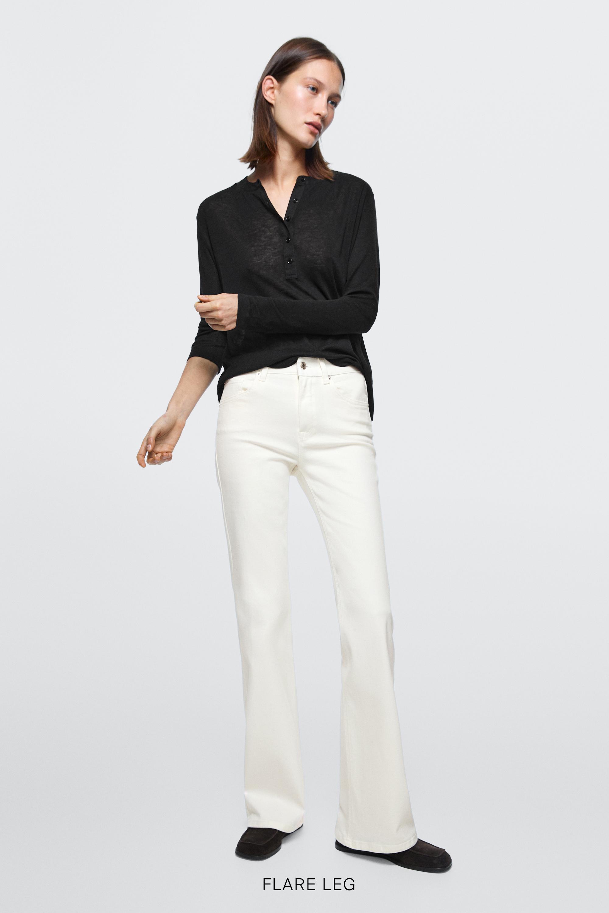 Skinny flare fit jeans — Off white