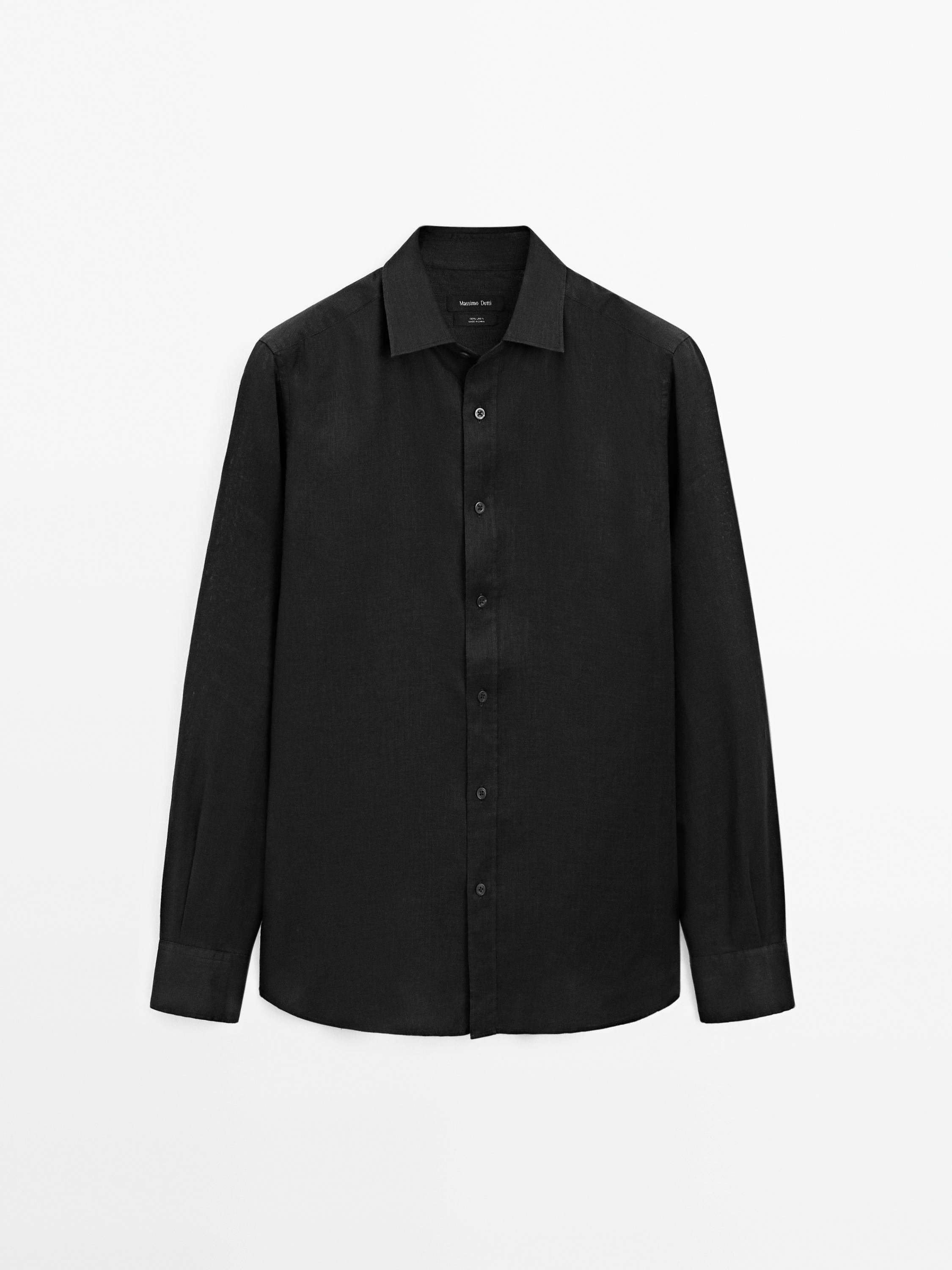 100% linen slim fit shirt
