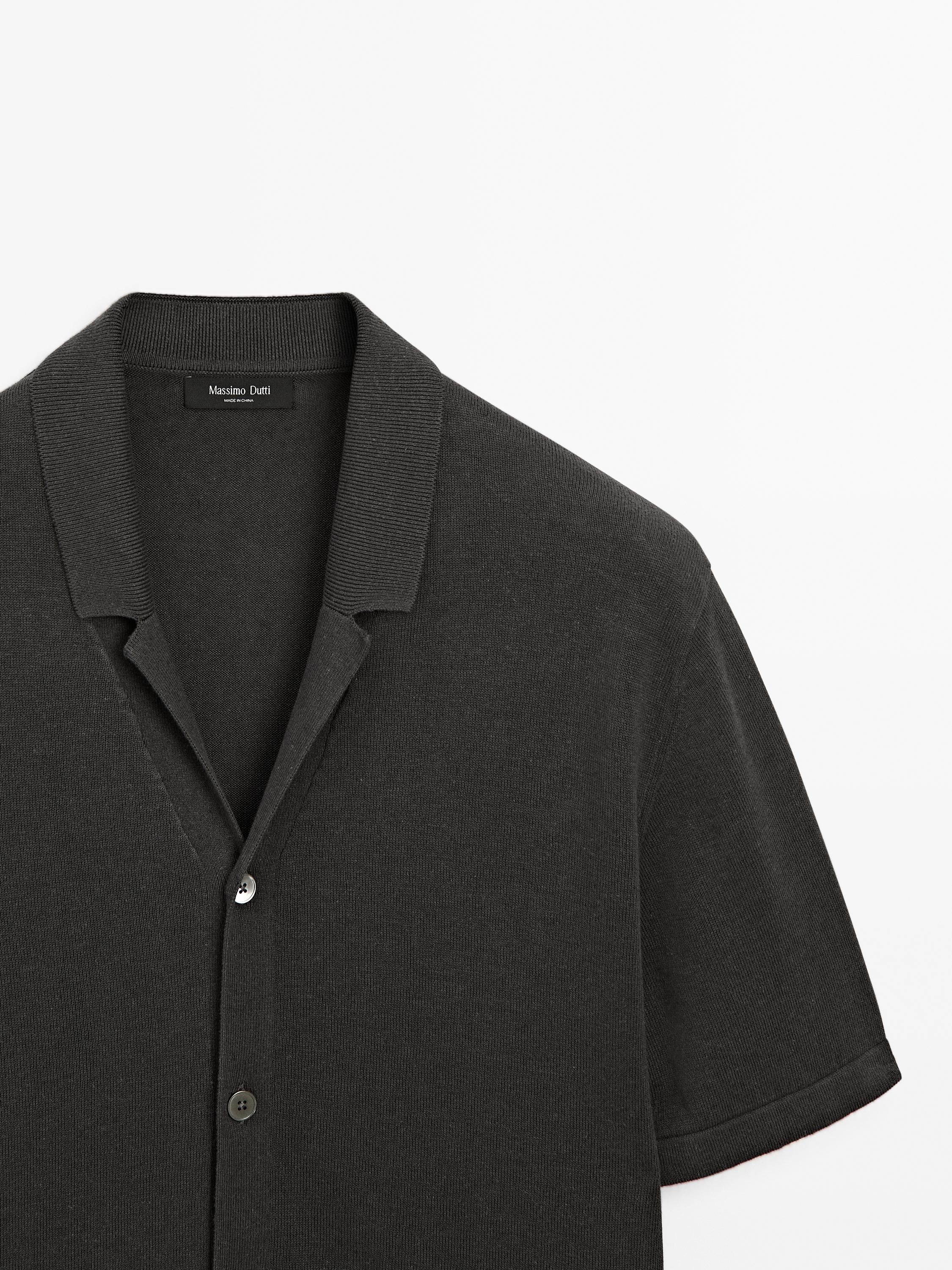 Short sleeve knit cardigan