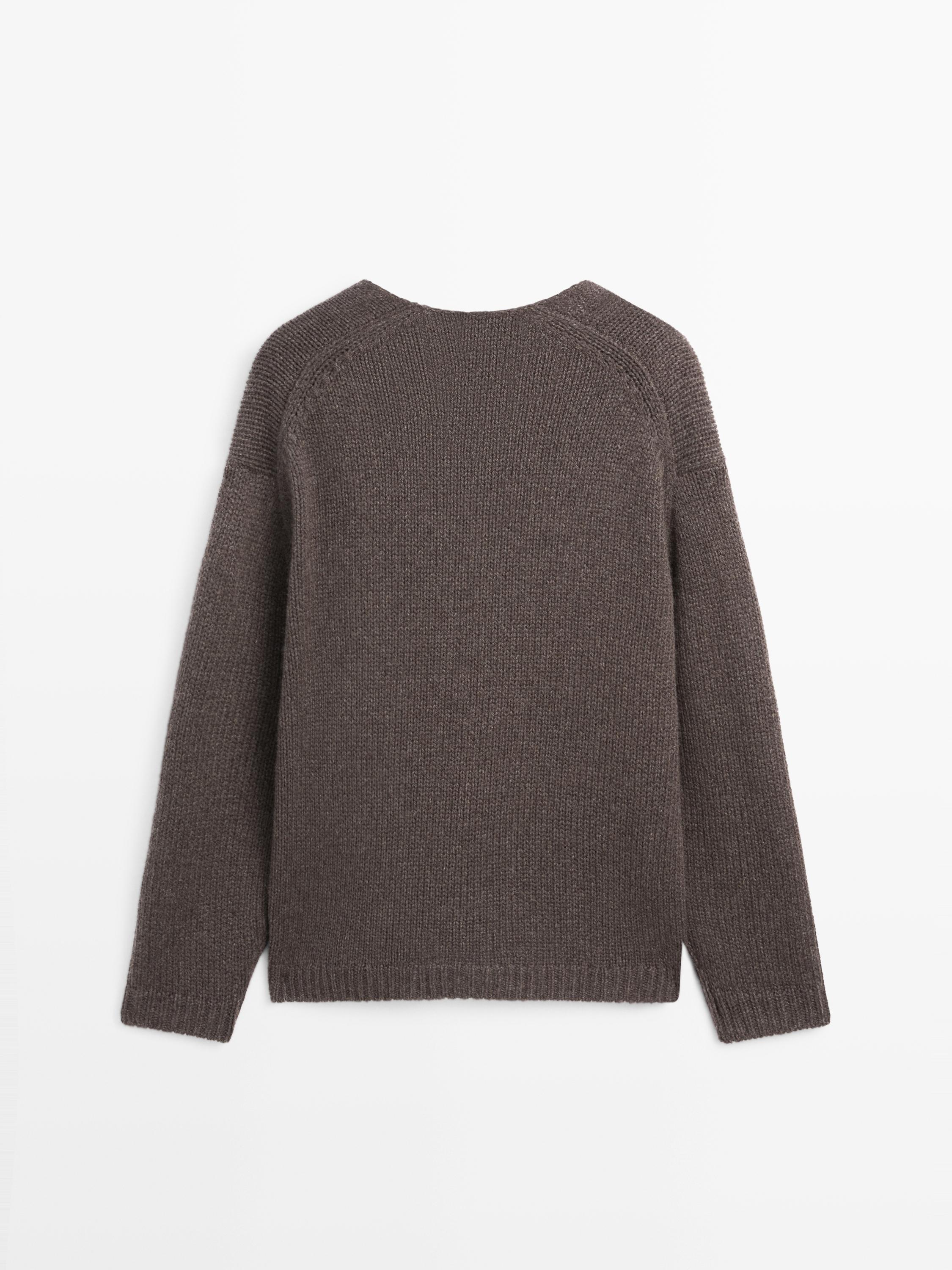 Strickpullover aus 100 % Kaschmir mit V-Ausschnitt