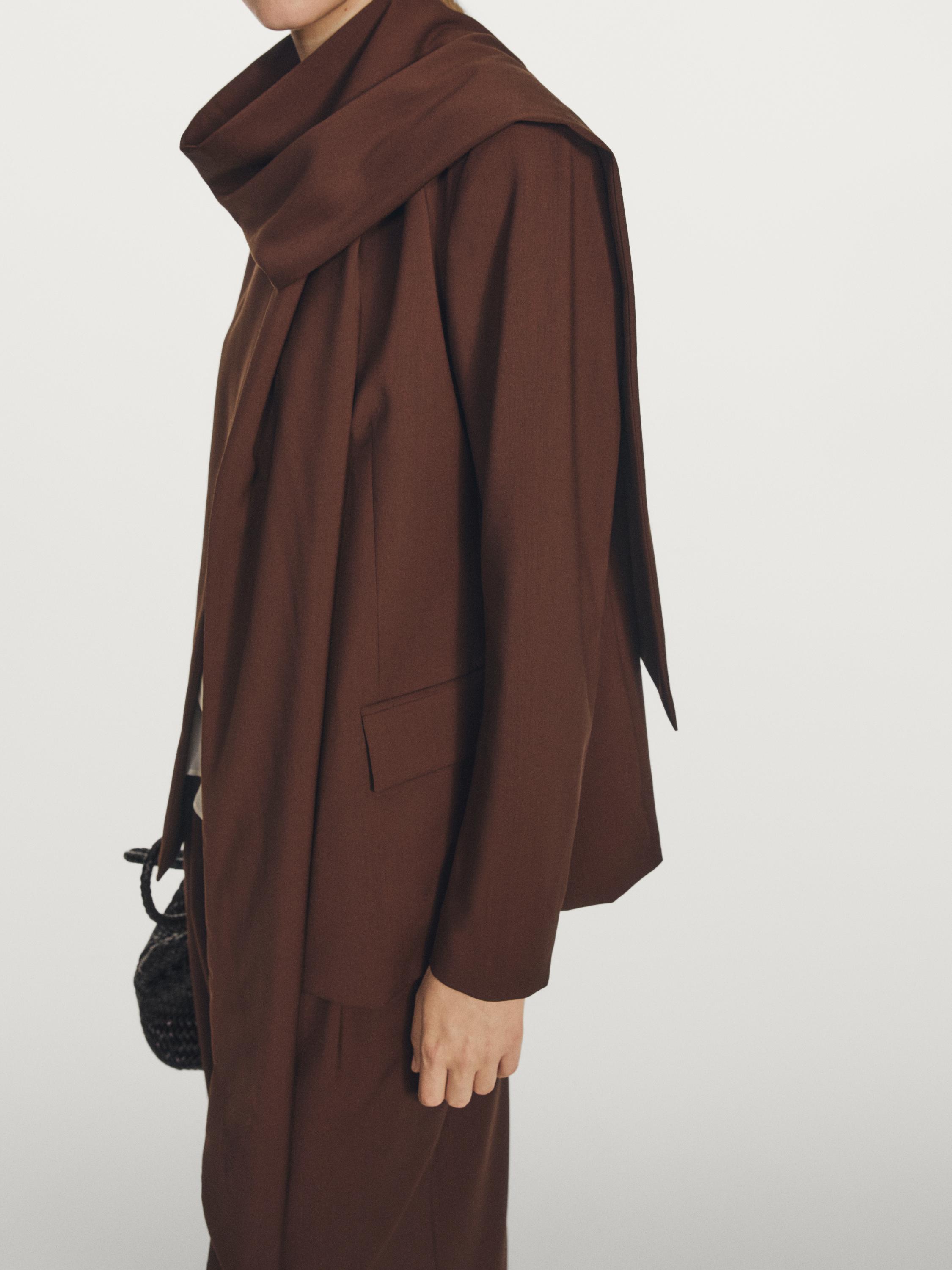 Σακάκι κάπα με φουλάρι - Studio