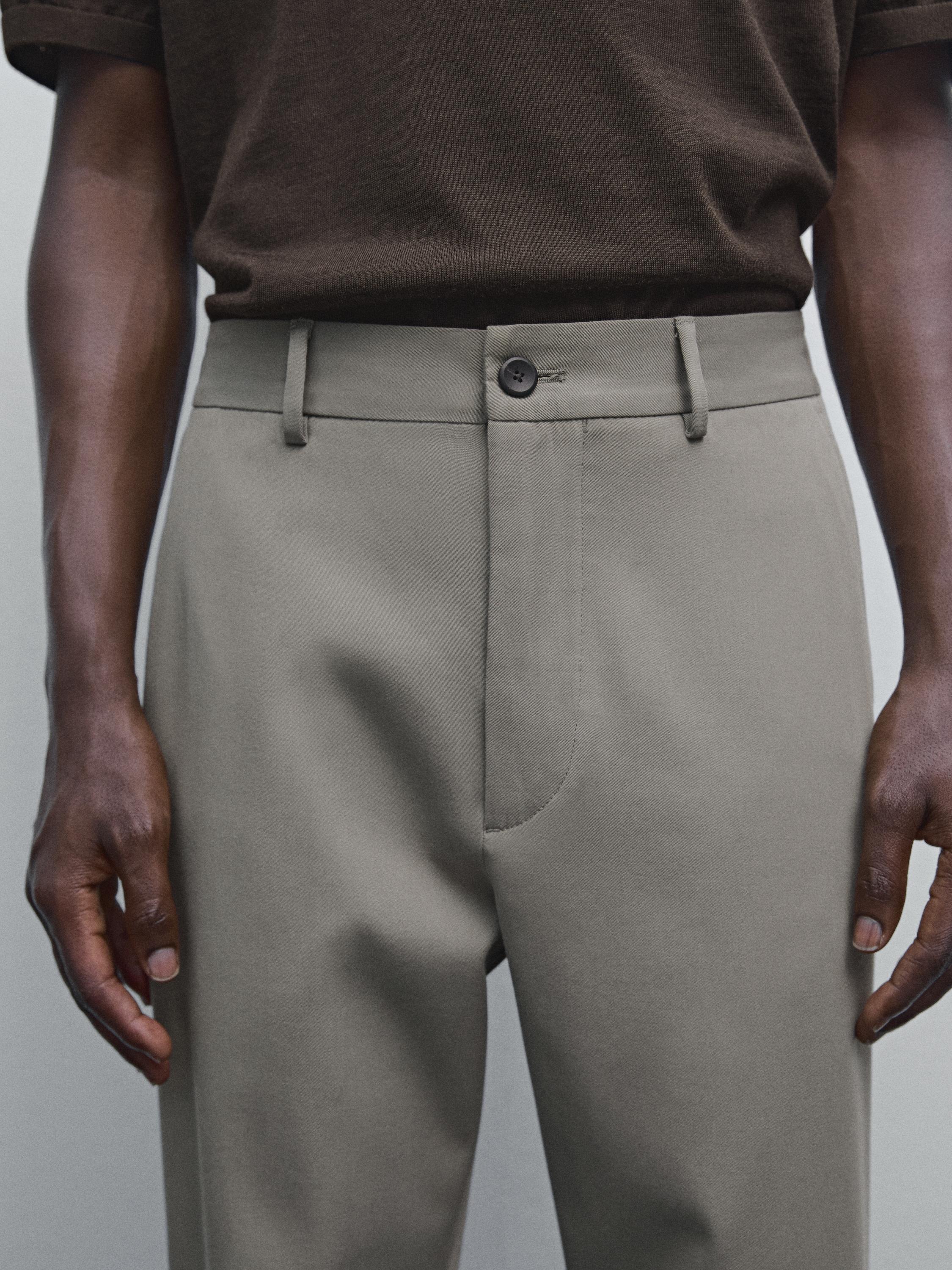 Cotton blend semi joggers