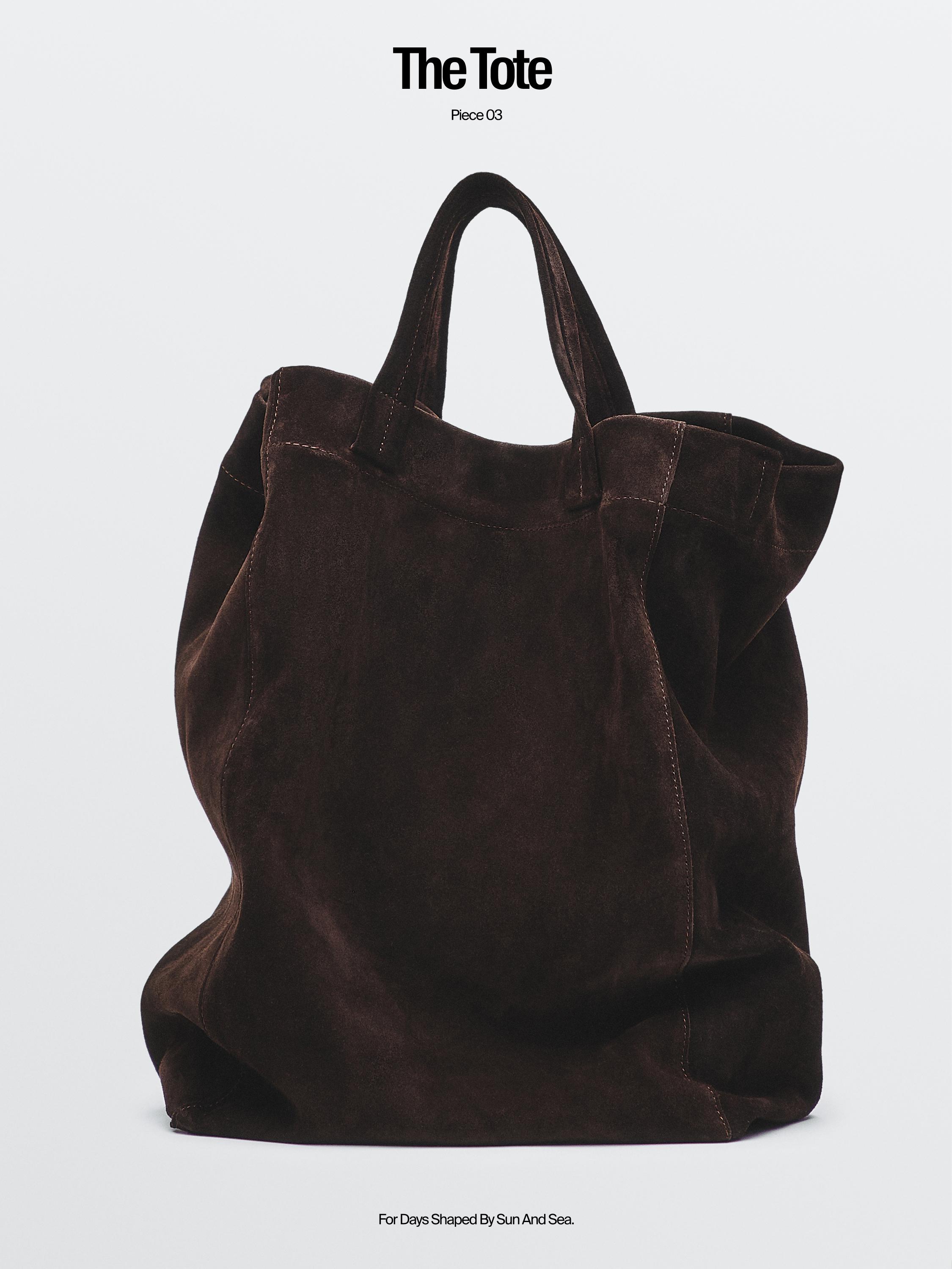 Bolso shoper piel serraje