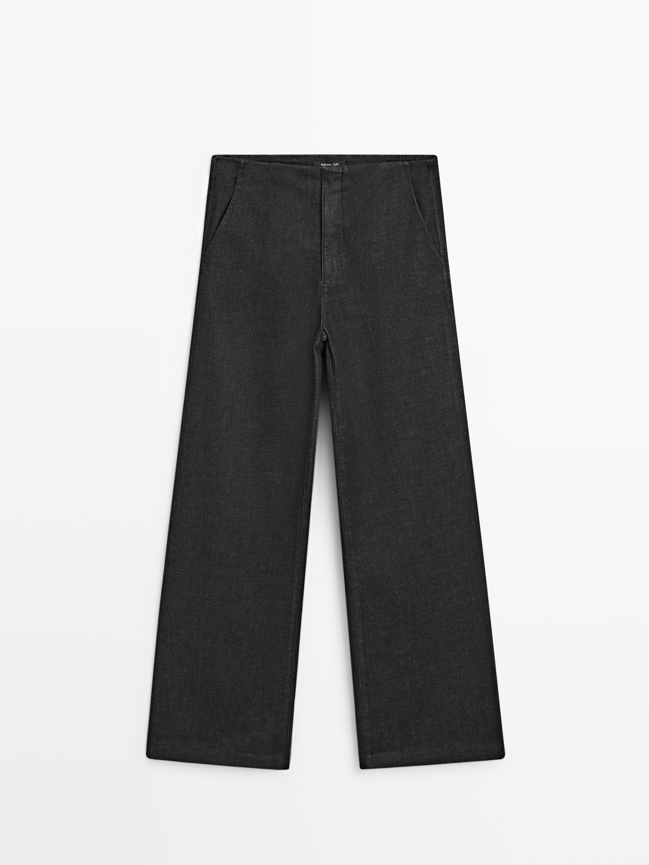 High-waist wide-leg jeans